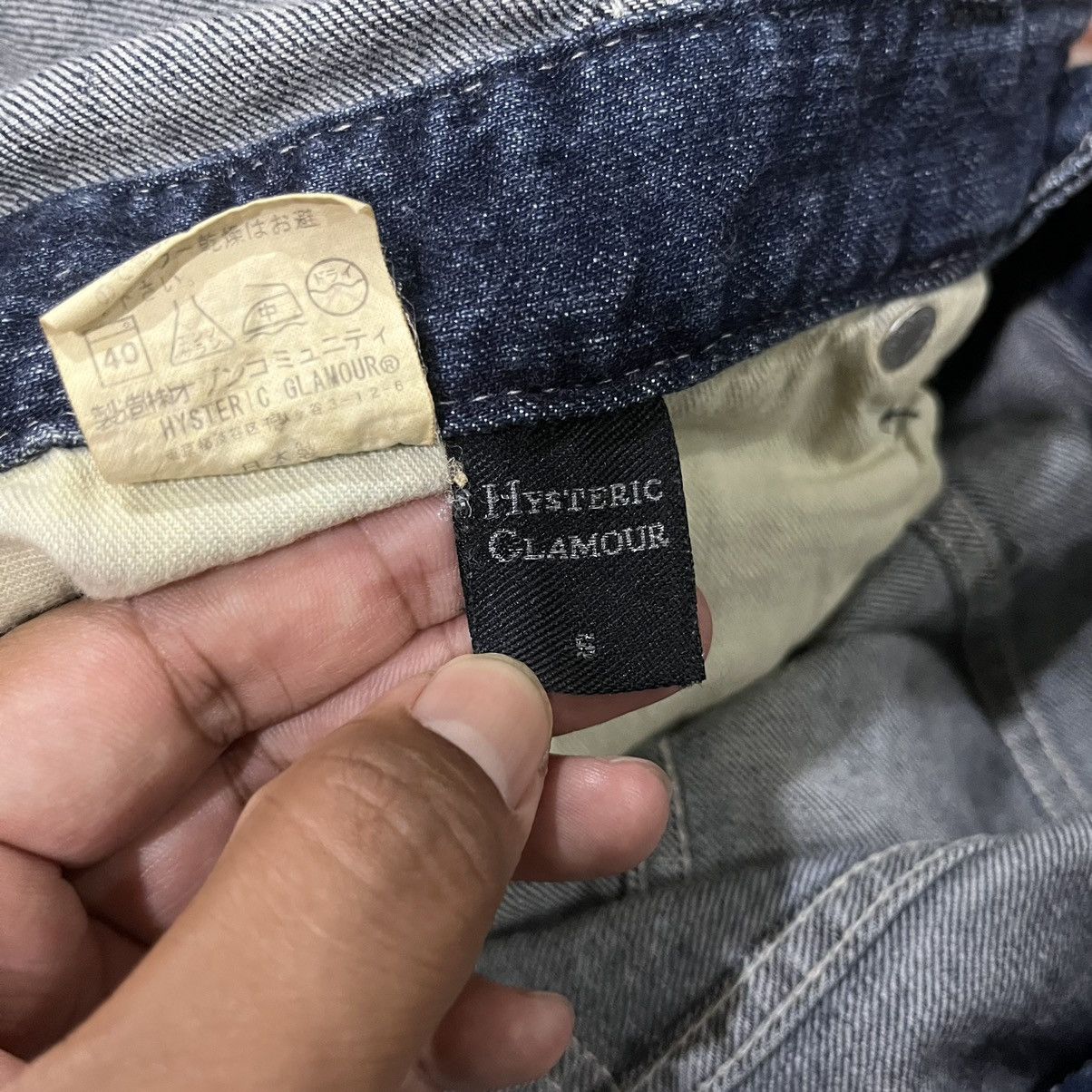 Hysteric Glamour × Japanese Brand All-in-one denim jumpsuit short hoodie Size 26" / US 2 / IT 38 - 9 Thumbnail