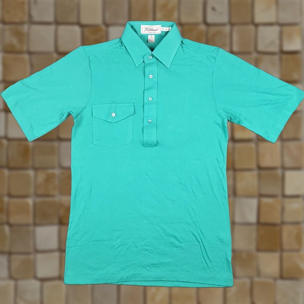 Titleist VINTAGE Titleist Polo Shirt Men's Small Athletic Pocket Teal Green Cotton Blend 90s Preppy Golf Shirt Size US S / EU 44-46 / 1 - 1 Thumbnail
