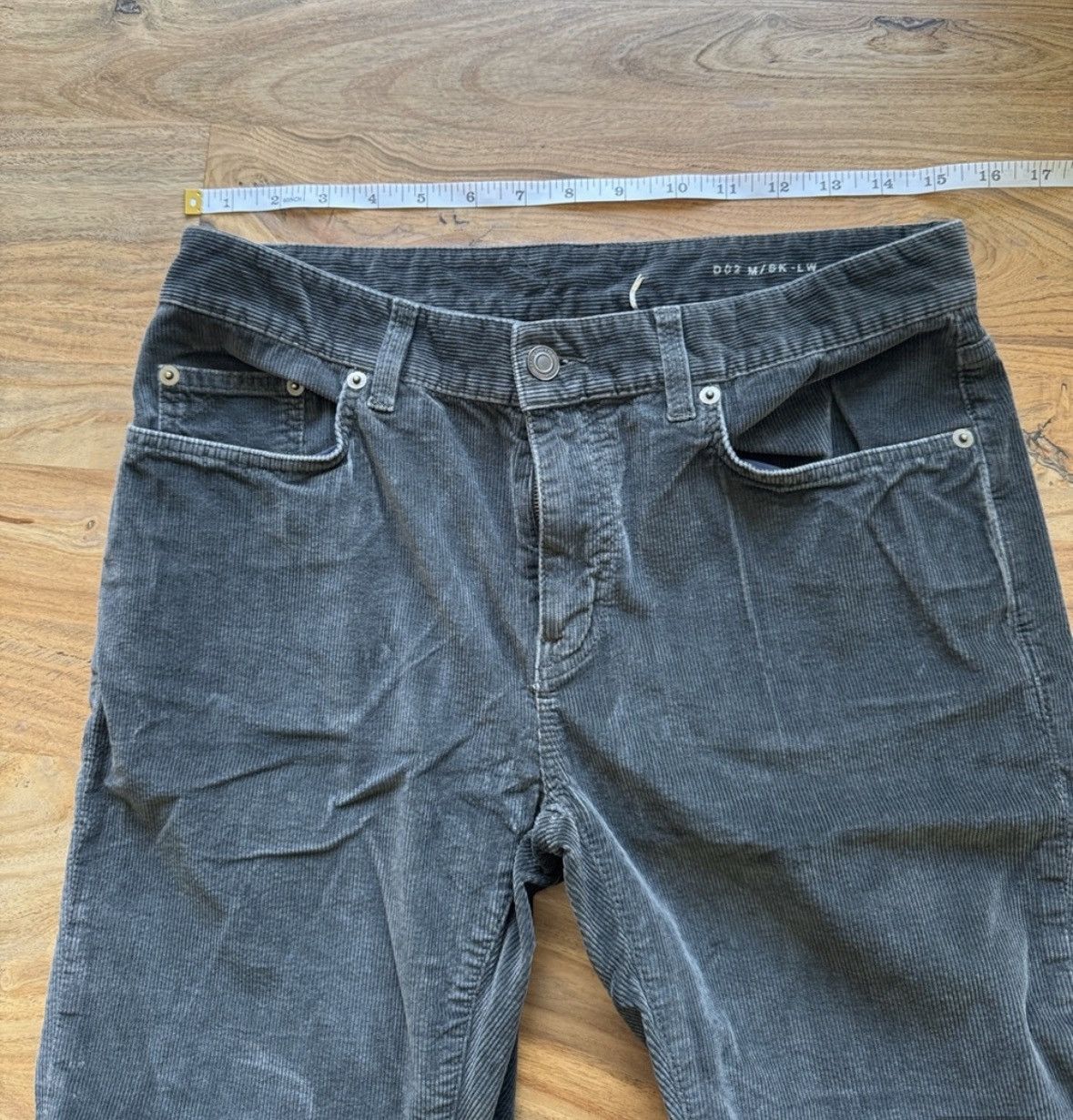 Saint Laurent Paris Saint Laurent Dark Grey Corduroy Pants Size US 31 - 6 Thumbnail