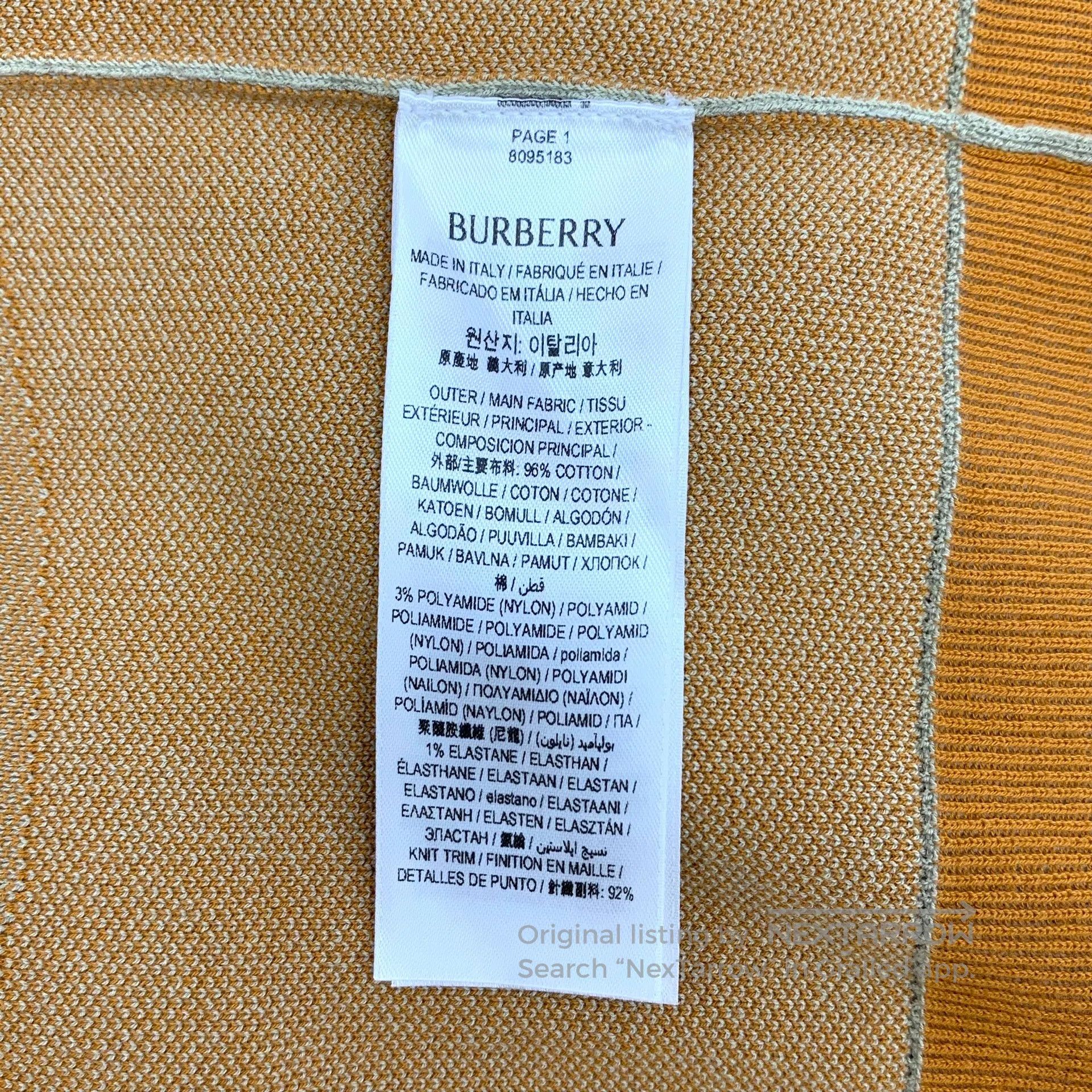 Burberry Burberry Light Green Horse Patchwork Floral Cotton V-Neck Size US M / EU 48-50 / 2 - 6 Thumbnail