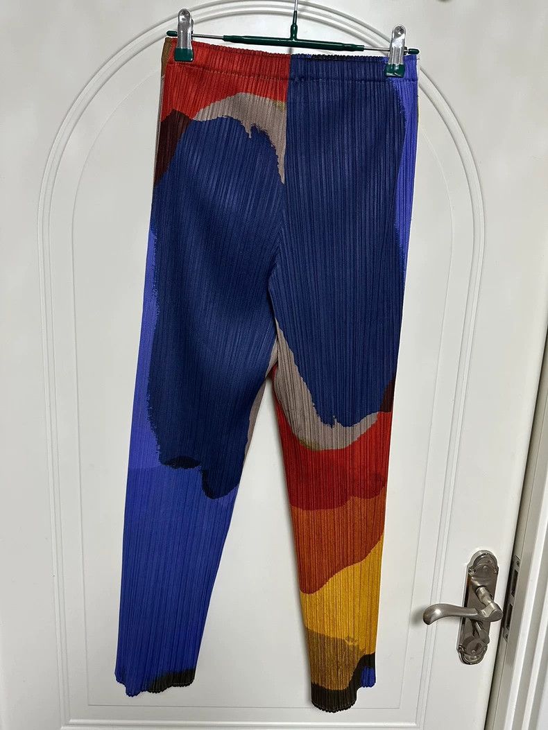 Other Issey Miyake size:2 Color-blocked pleated pants Size 30" / US 8 / IT 44 - 3 Thumbnail