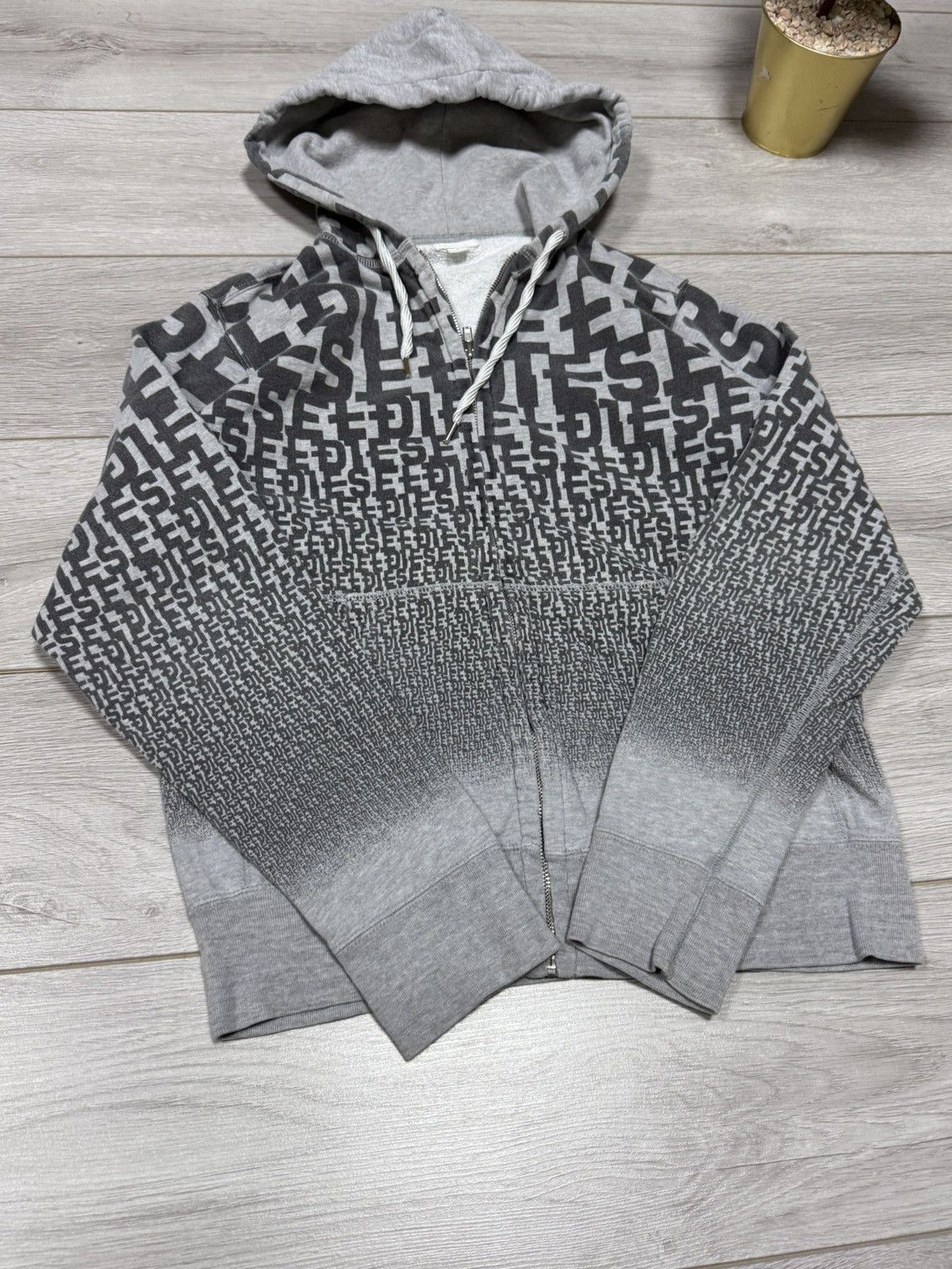 Diesel Diesel vintage monogram all over print letters zip hoodie Size US XL / EU 56 / 4 - 6 Thumbnail
