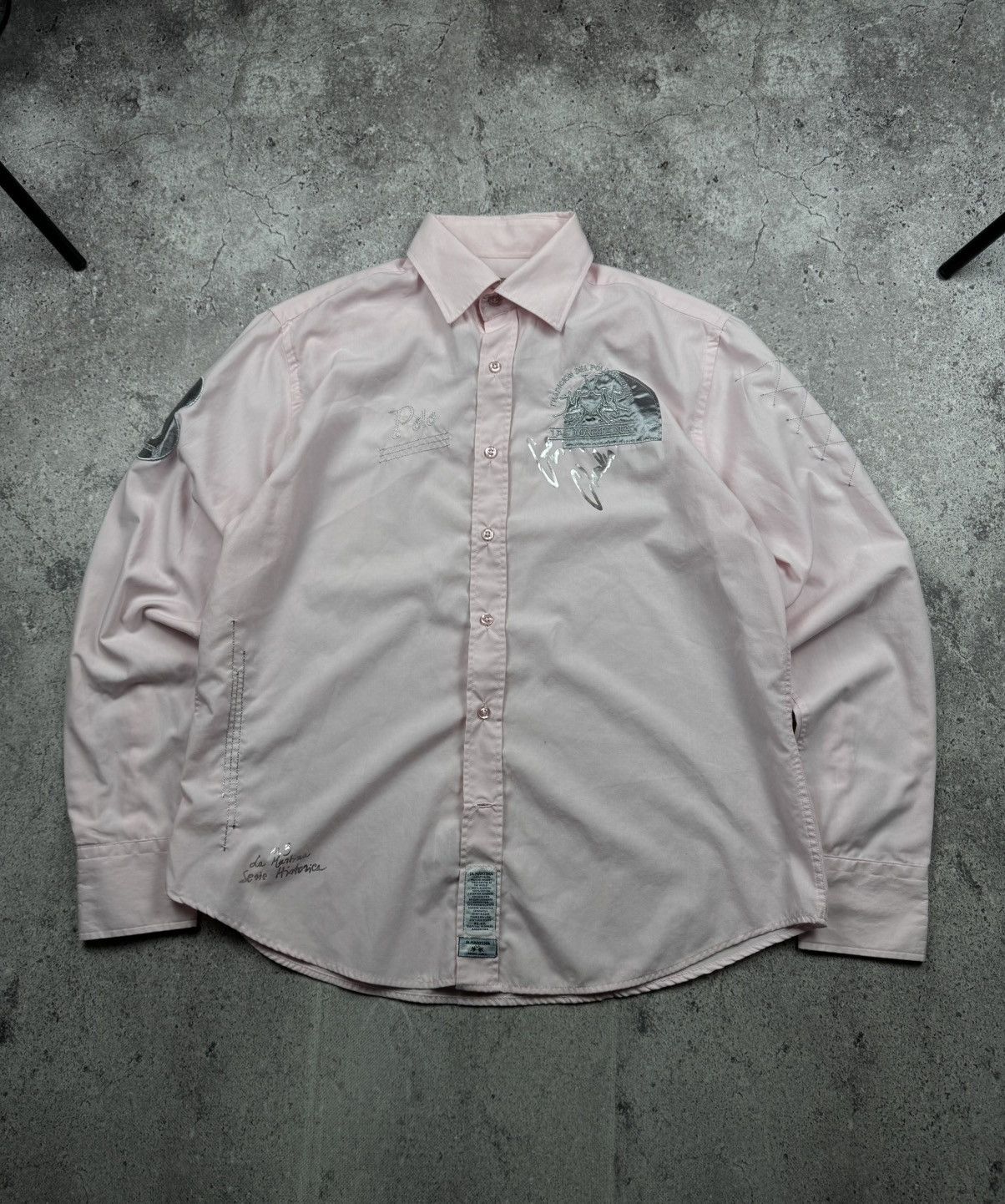 La Martina Vintage La Martina Button Polo Shirt Big Logo Japanese Y2K Size US L / EU 52-54 / 3 - 1 Thumbnail