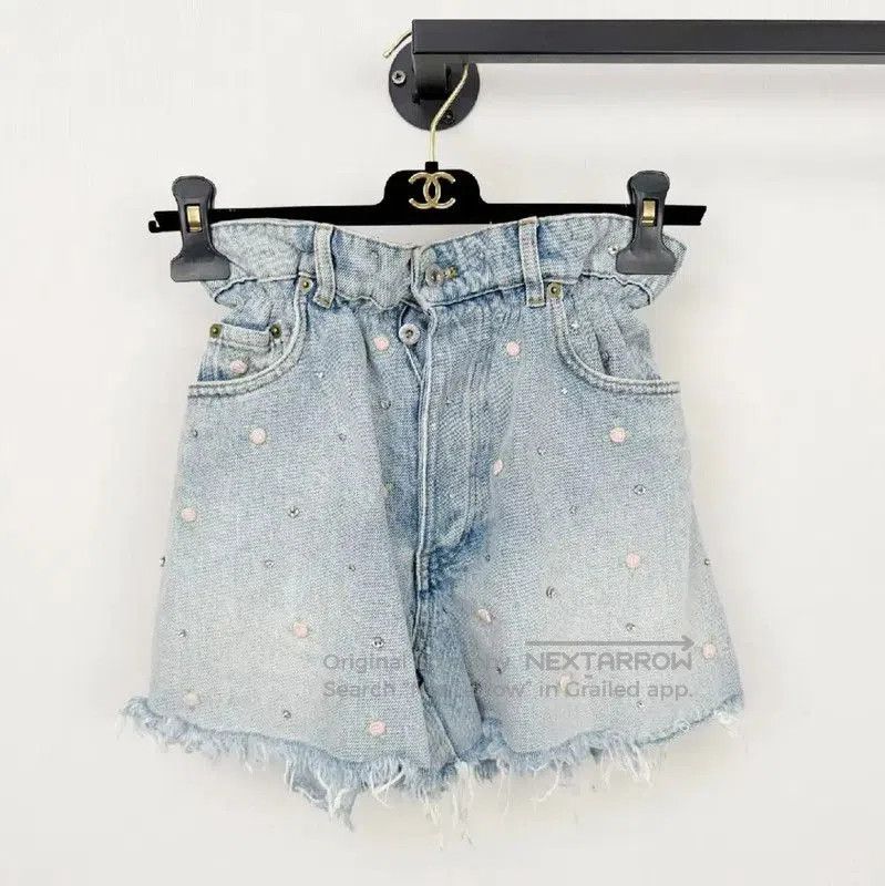 Miu Miu Miu Miu Light Blue Cotton Women's Shorts . Size 23" - 1 Thumbnail