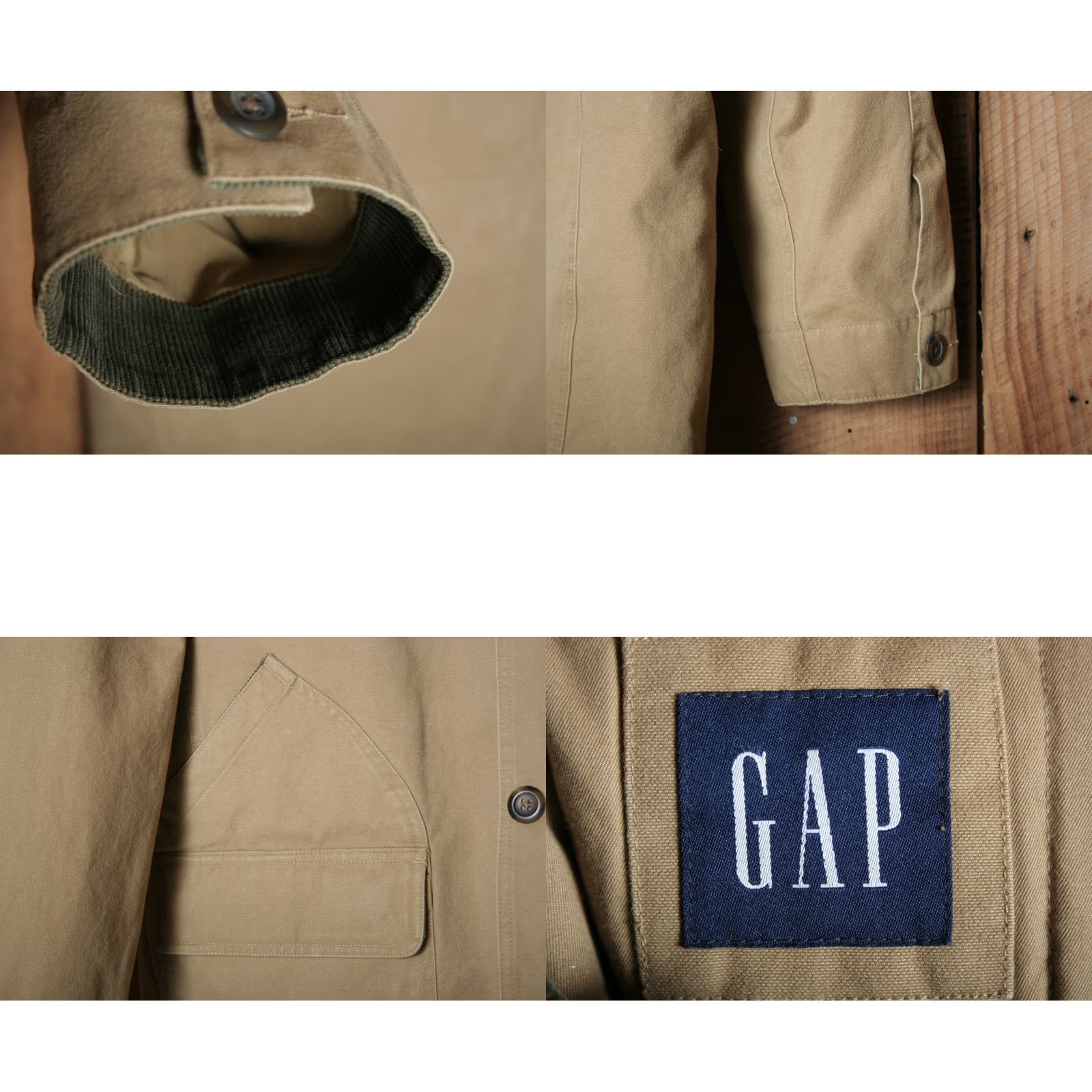 Gap GAP Tan Canvas Quilt Lined Chore Coat Men's L Corduroy Collar Barn Coat Size US L / EU 52-54 / 3 - 8 Thumbnail