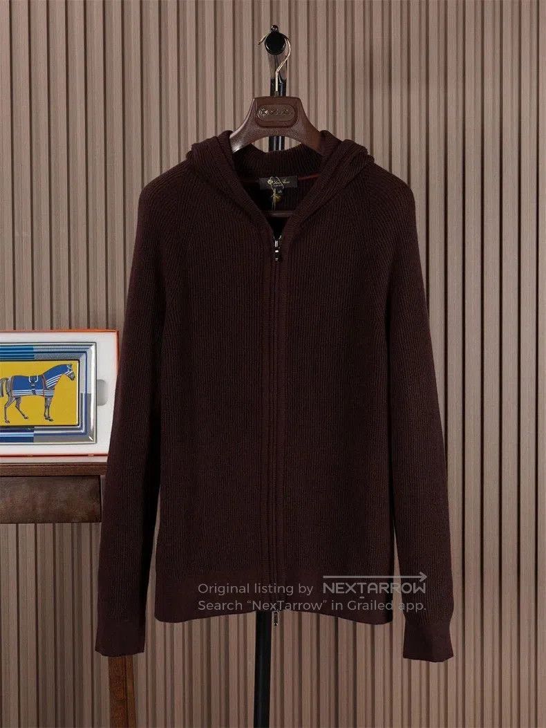 Loro Piana Men's Thick Cashmere Hooded Jacket. Size US S / EU 44-46 / 1 - 1 Thumbnail