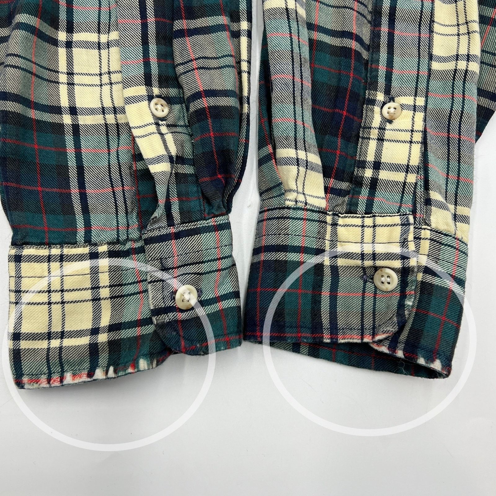 L.L. Bean Vintage LL Bean Plaid Button Down Shirt Mens White Green Size US M / EU 48-50 / 2 - 6 Thumbnail