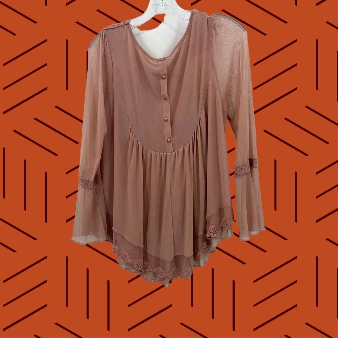 MINKPINK Ultra Pink Blouse Small Pink Long Sleeve Pre-Owned Size S / US 4 / IT 40 - 1 Thumbnail