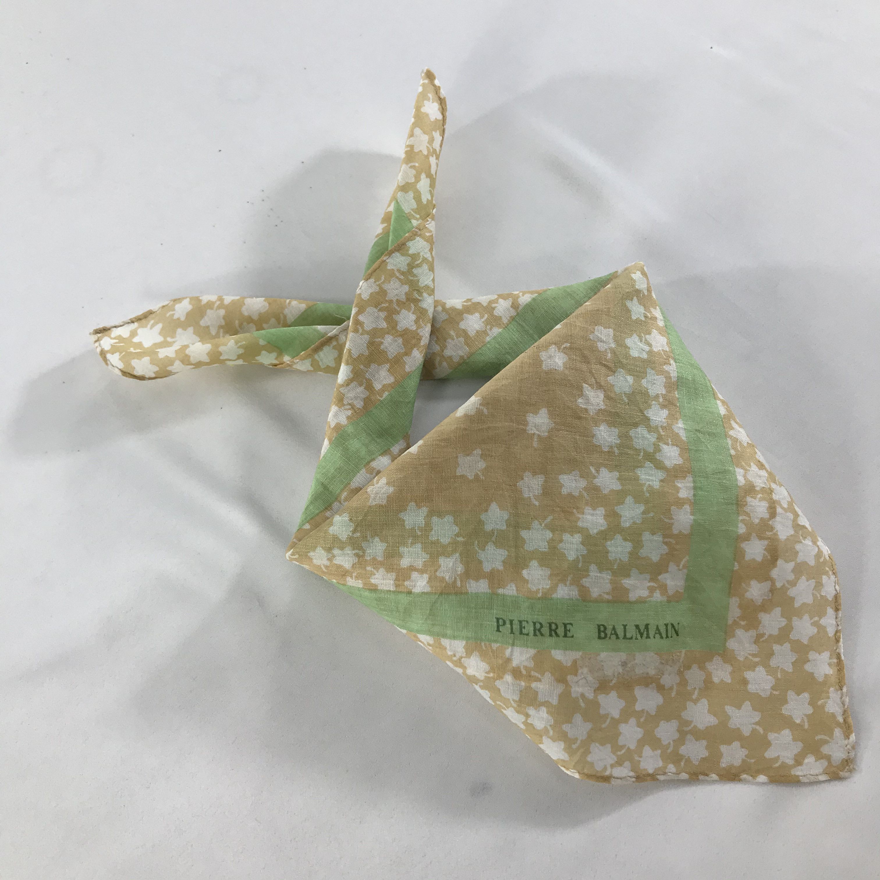 Pierre Balmain × Vintage Pierre Balmain Bandana / Handkerchief / Neckerchief - S1571 Size ONE SIZE - 4 Thumbnail