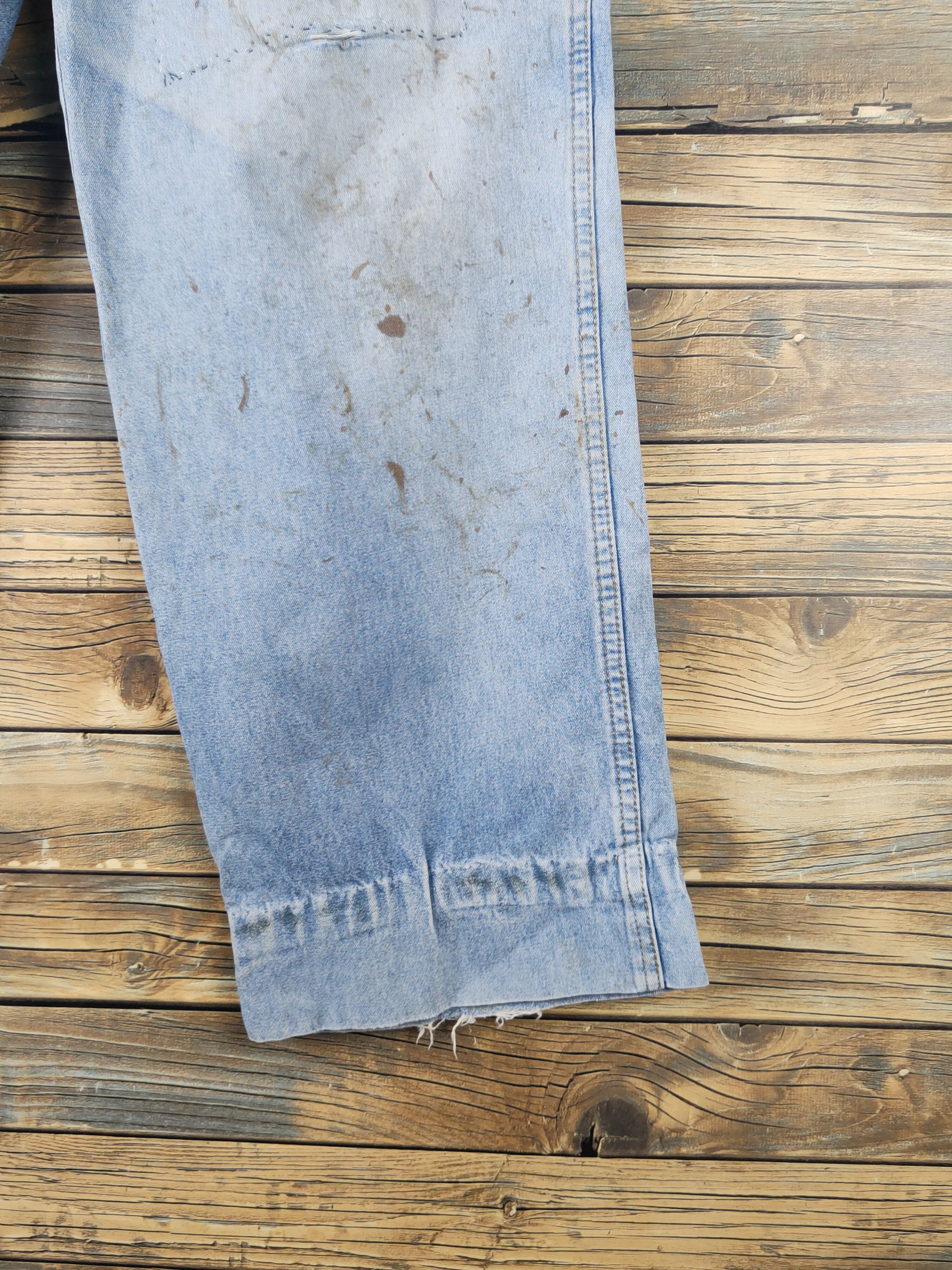 Japanese Brand DL Hey Beau Blue Distressed Ripped Jeans #2120 Size US 32 / EU 48 - 7 Thumbnail