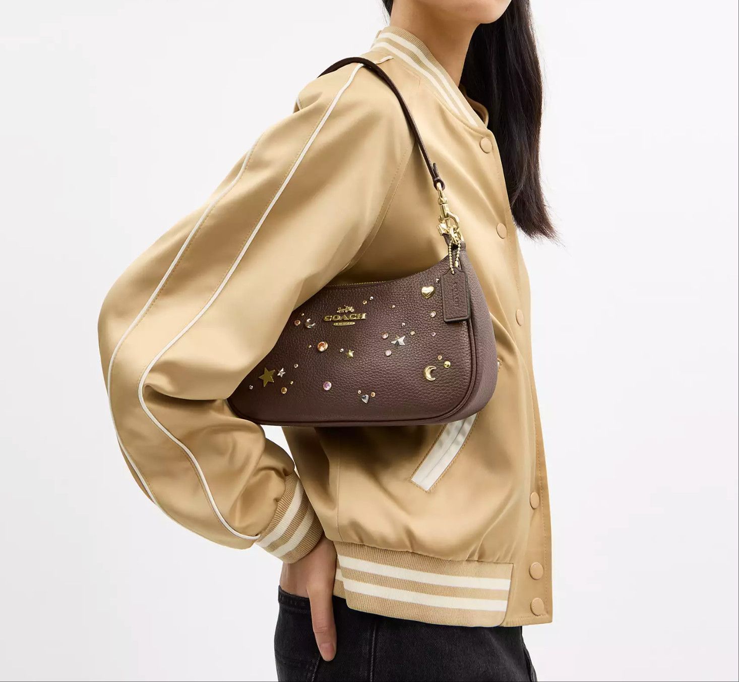 Coach Teri Shoulder Bag With Rivets CCZ99 Size ONE SIZE - 9 Thumbnail