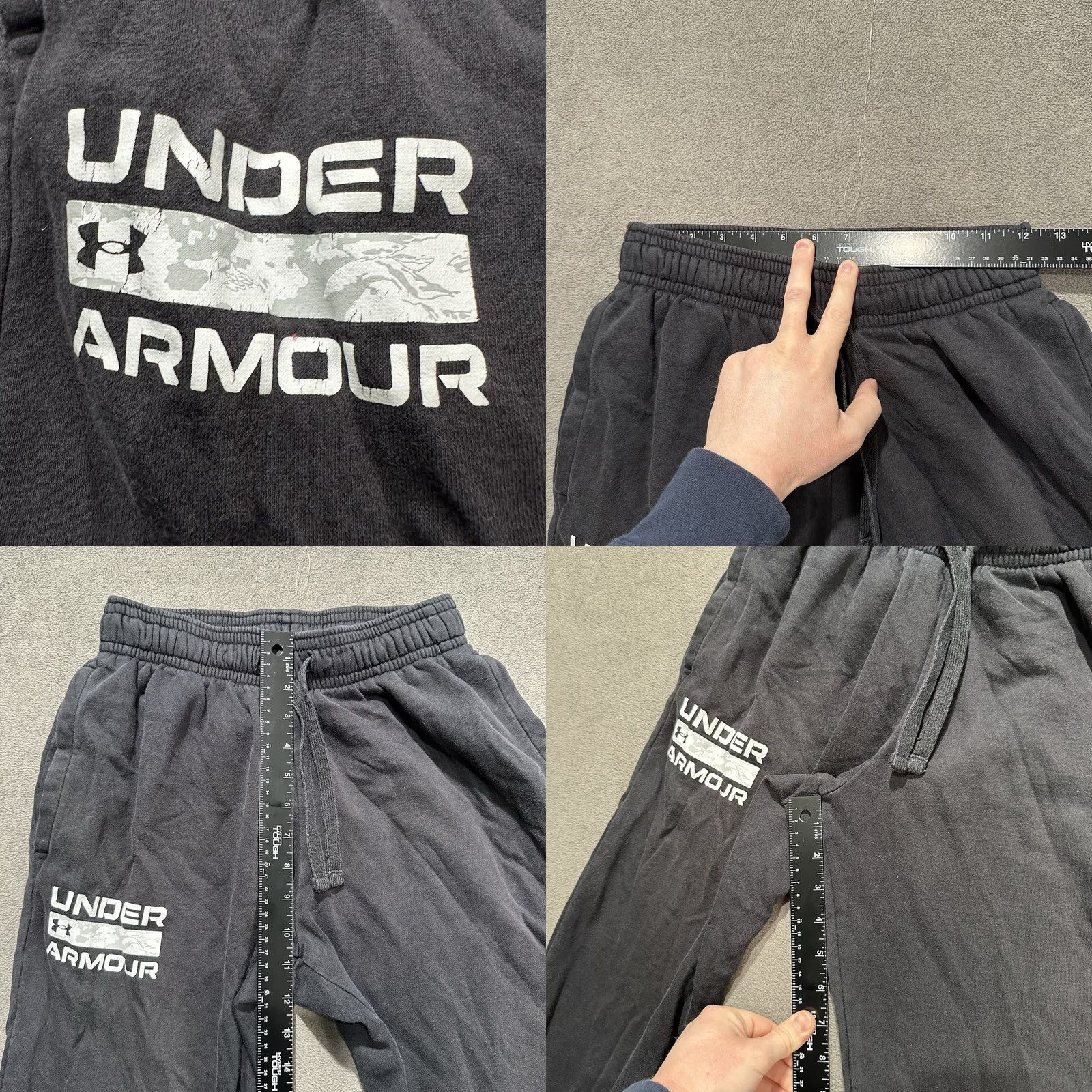 Under Armour Under Armour Rival Fleece Joggers Pants Mens Small Faded Black 1366366 FAIR Size US 29 - 9 Thumbnail
