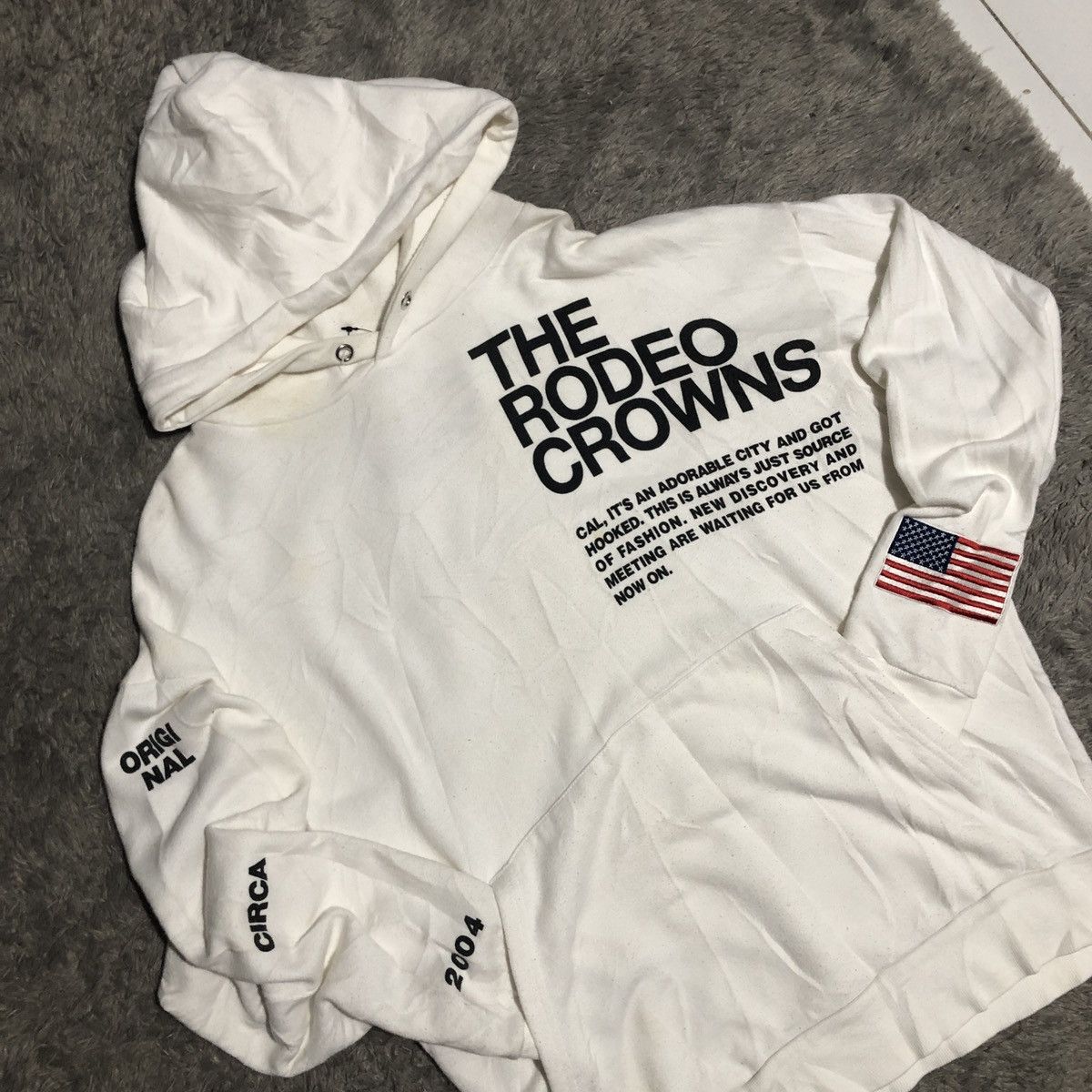 Japanese Brand RODEO CROWN SPELLOUT HOODIE Size US L / EU 52-54 / 3 - 2 Thumbnail