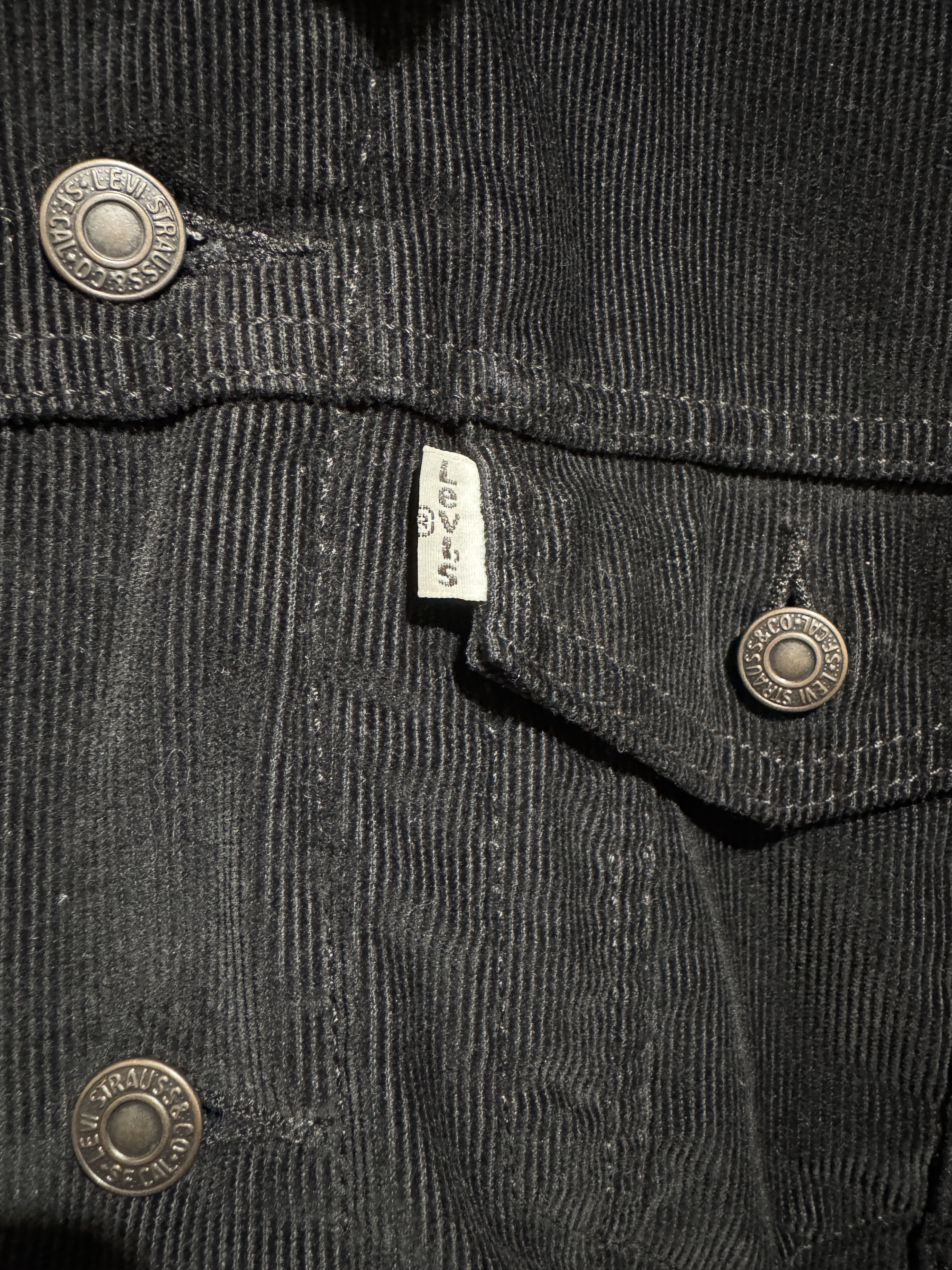 Levi's Levi’s Sherpa Trucker Jacket – Black Corduroy Size US M / EU 48-50 / 2 - 2 Thumbnail
