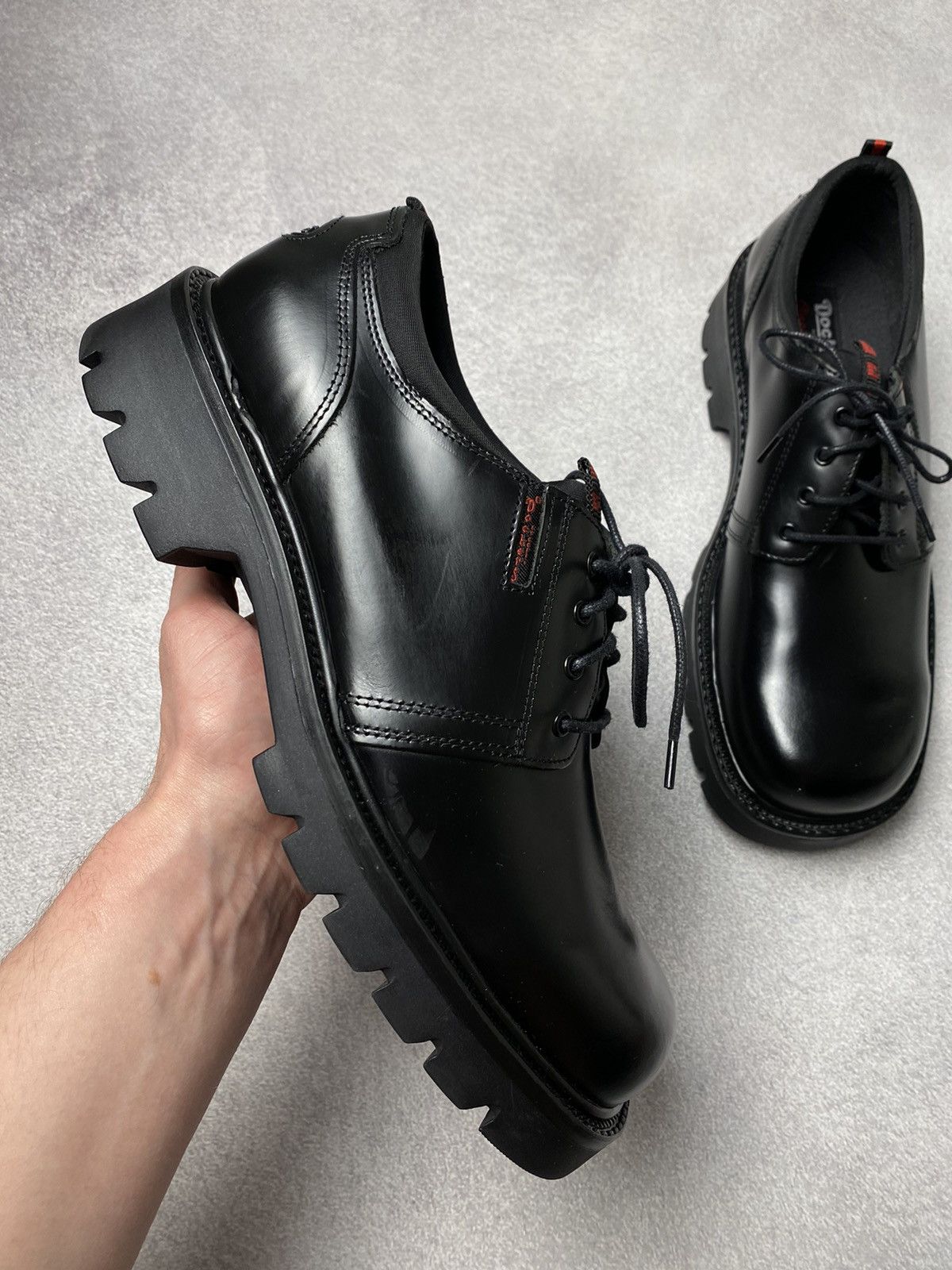 Dockers Dockers Vintage Chunky Black Leather Platform Boots Goth Y2K Size US 10 / EU 43 - 5 Thumbnail