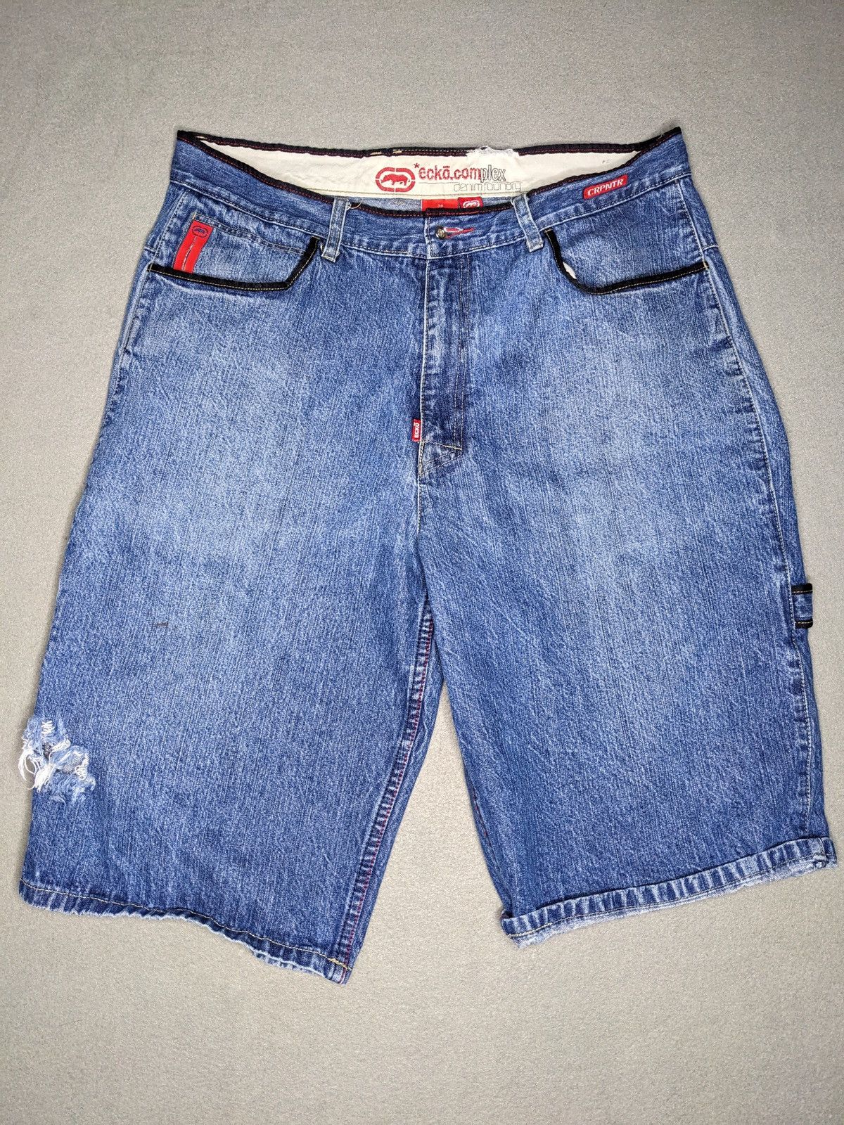 Ecko Unltd. Vintage 90s Ecko Unltd Carpenter Shorts Denim Baggy Jorts 38 Size US 38 / EU 54 - 2 Thumbnail
