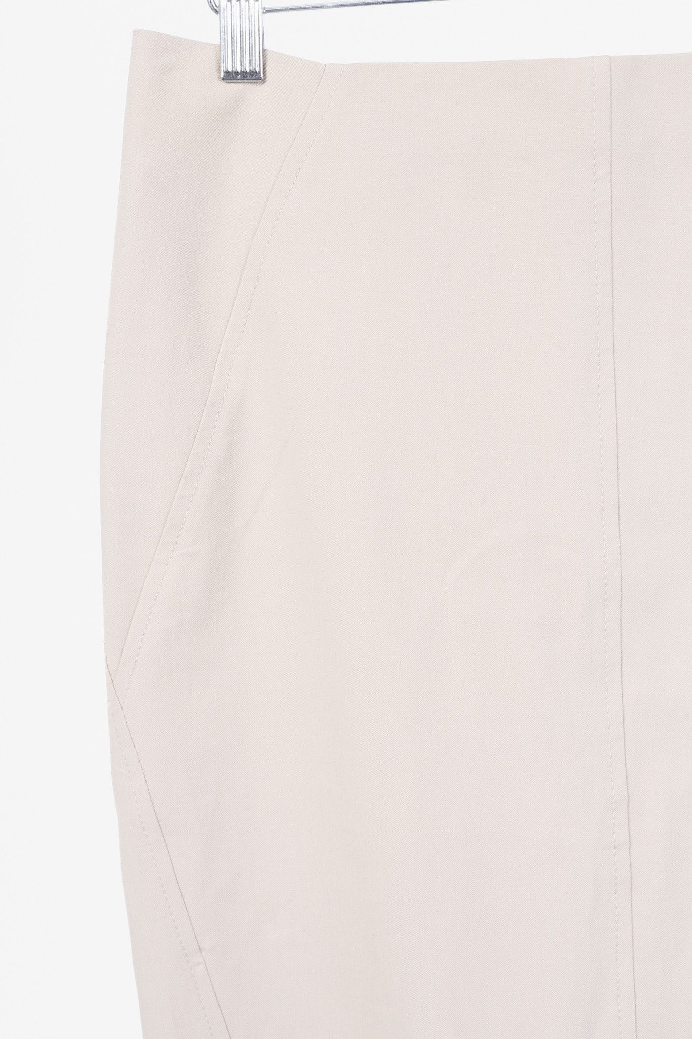 Brunello Cucinelli Brunello Cucinelli Beige Cotton Pencil Skirt Size 27" / US 4 / IT 40 - 4 Thumbnail