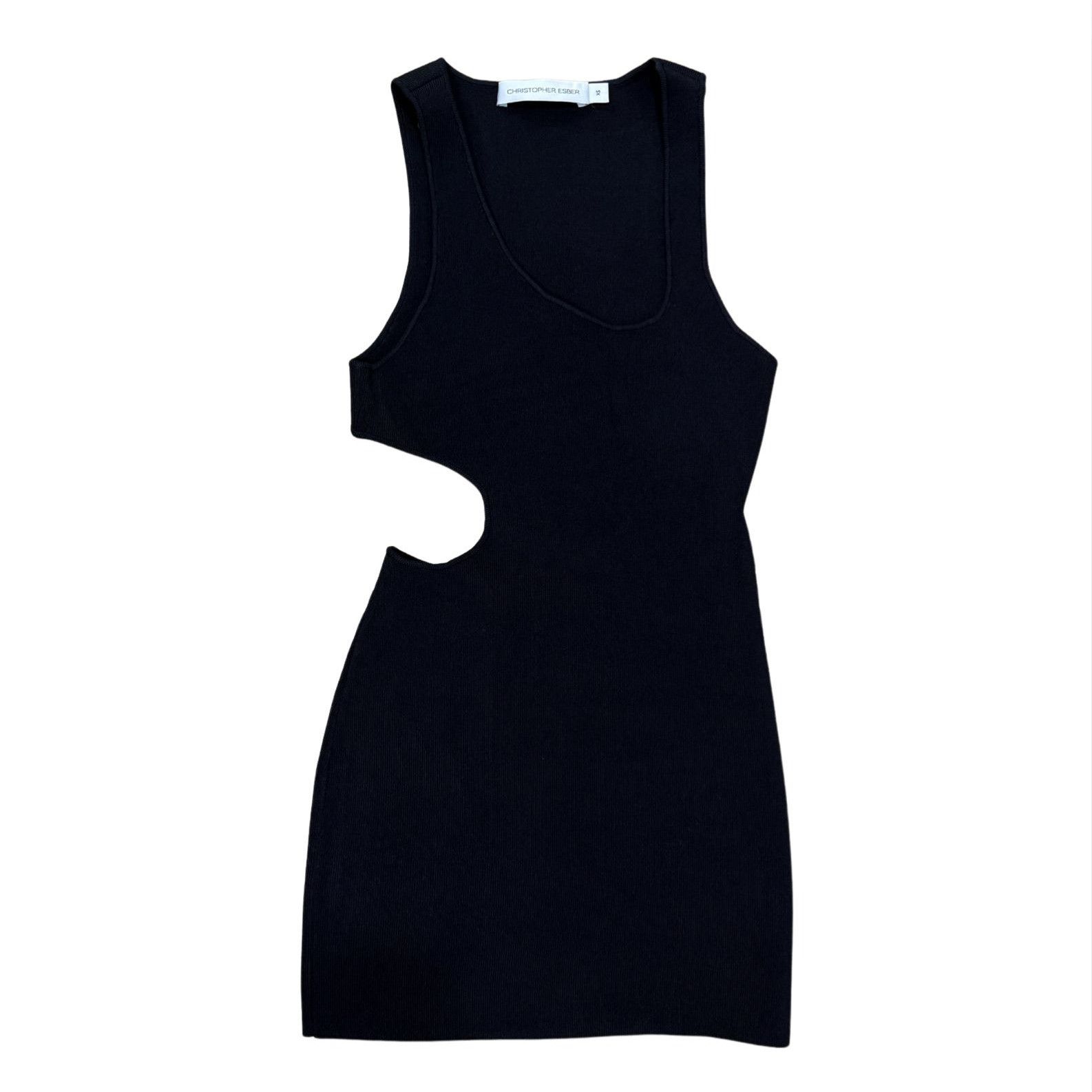 Christopher Esber CHRISTOPHER ESBER Black Cut Out Stretch Mini Dress EUC $995 Size XS / US 0-2 / IT 36-38 - 1 Thumbnail