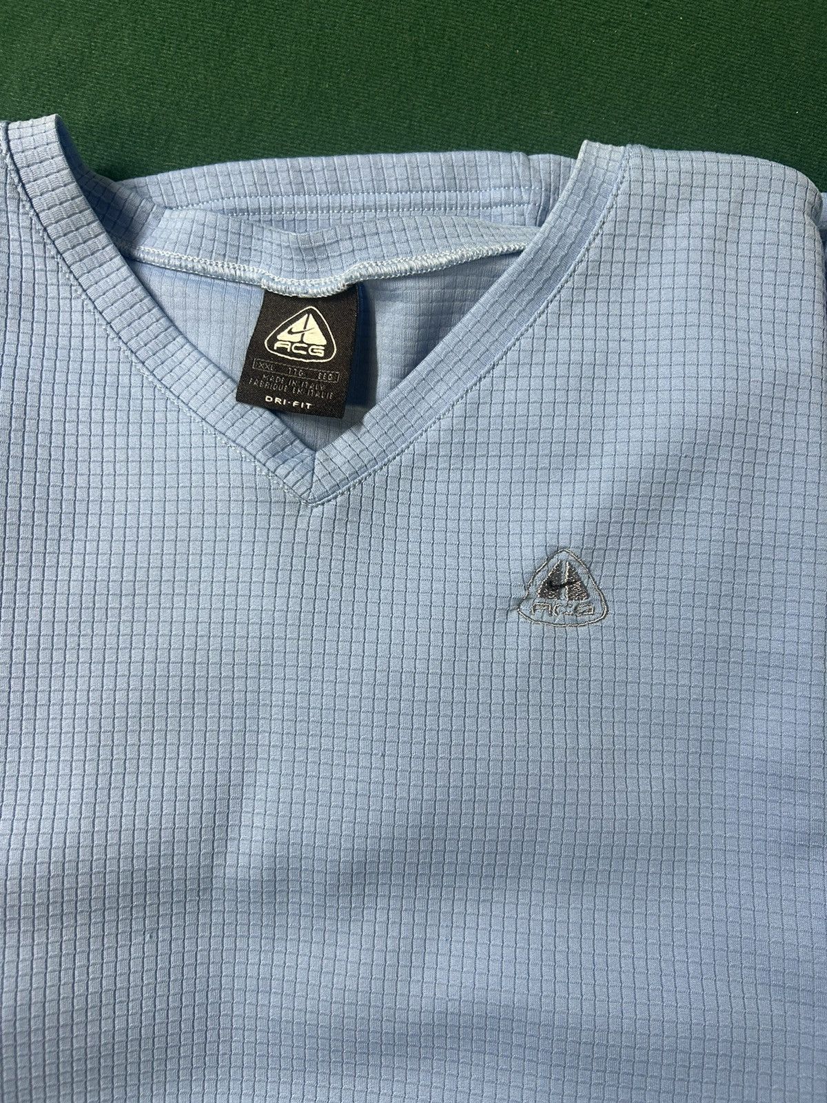 Nike ACG Nike ACG Dri-Fit Light Blue Grid Waffle Shirt Size US XXL / EU 58 / 5 - 5 Thumbnail