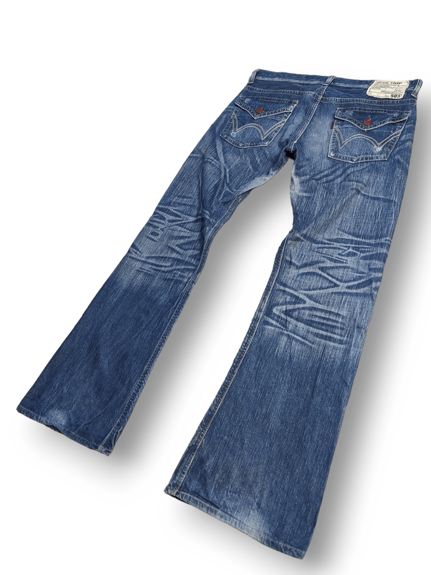 image of Flarededwin Beauty Fade Flared Denim Jeans in Blue Denim, Men's (Size 36)