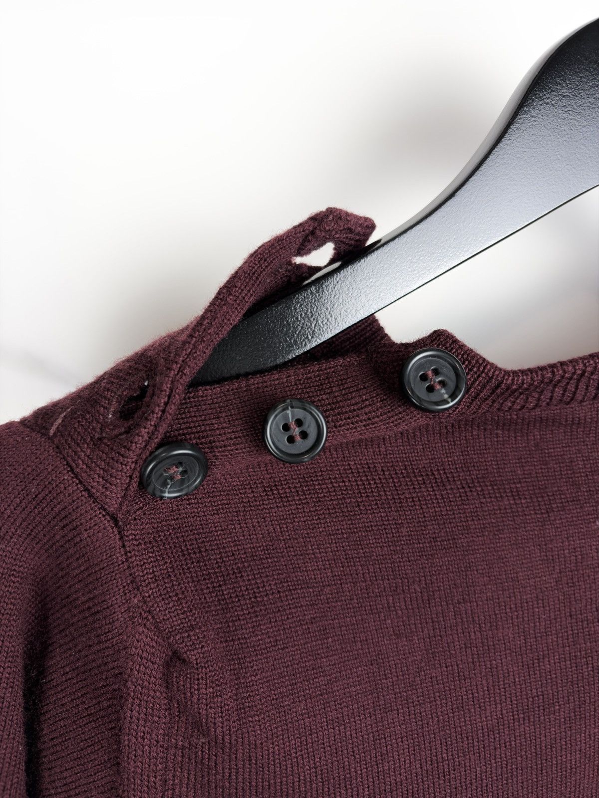 Raf Simons AW96 Raf Simons Buttoned Shoulder Military Wool Knit Sweater Size US M / EU 48-50 / 2 - 6 Thumbnail