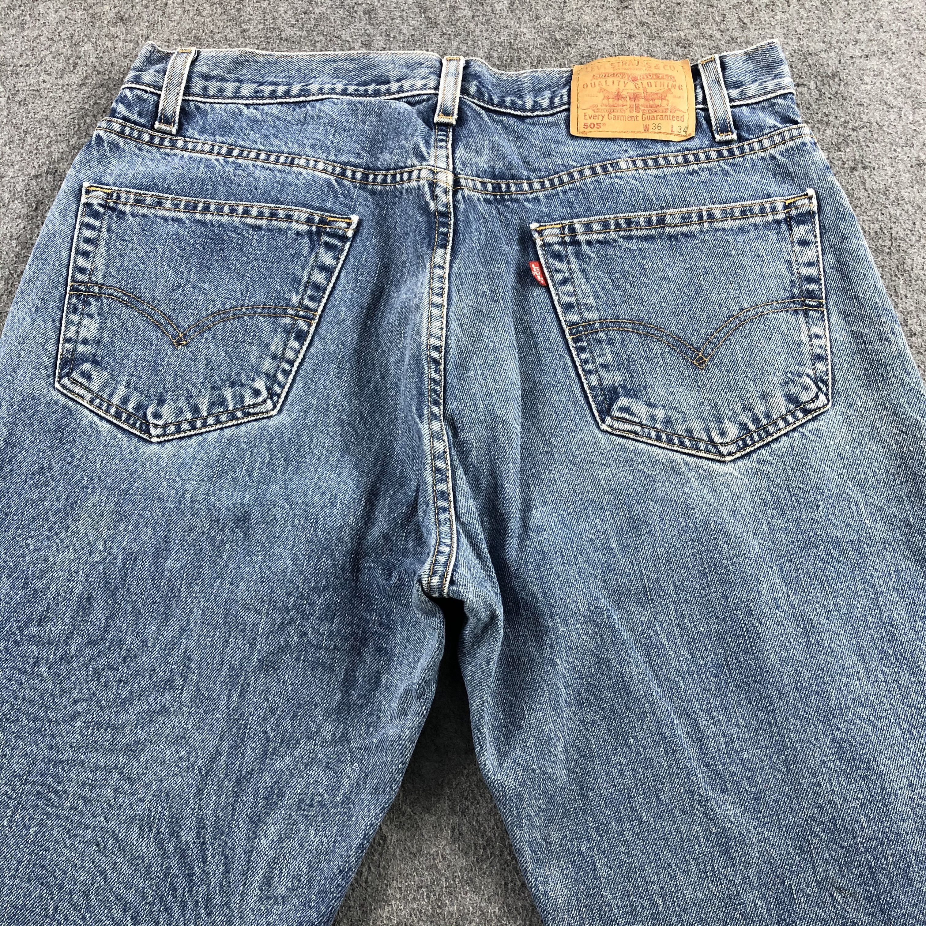 Levi's Vintage 90s Blue Wash Levis 505 Jeans-J2136 Size US 36 / EU 52 - 4 Thumbnail
