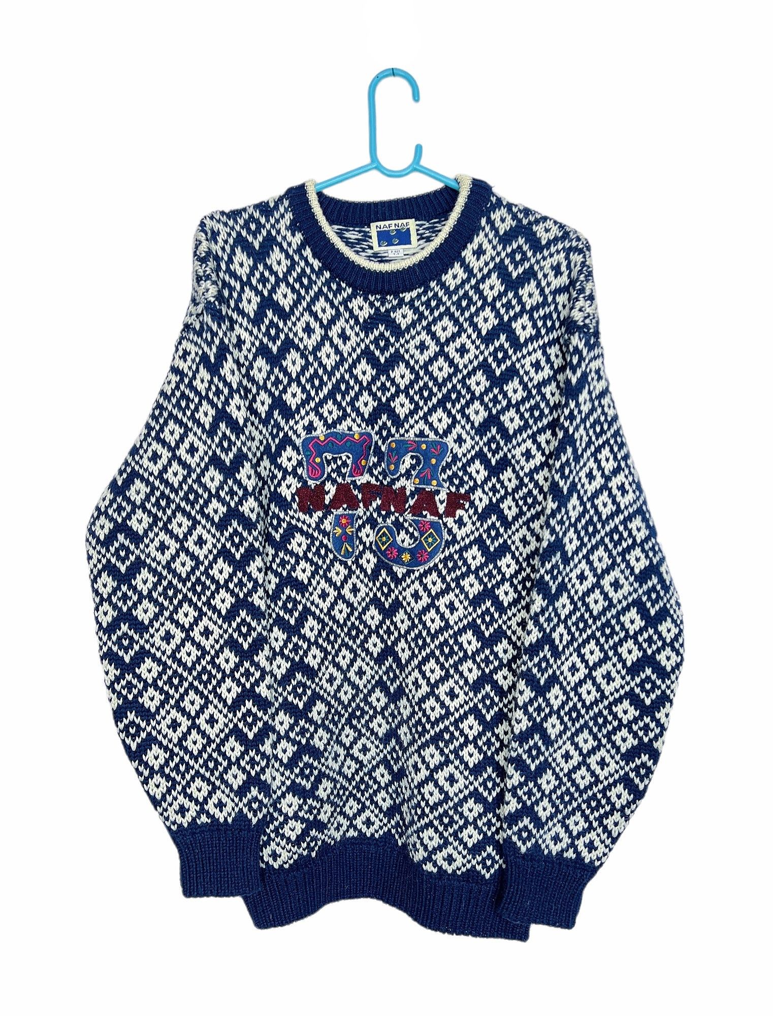 Designer × Vintage Vintage Naf Naf Knit Sweater #73 Logo Size US M / EU 48-50 / 2 - 5 Thumbnail