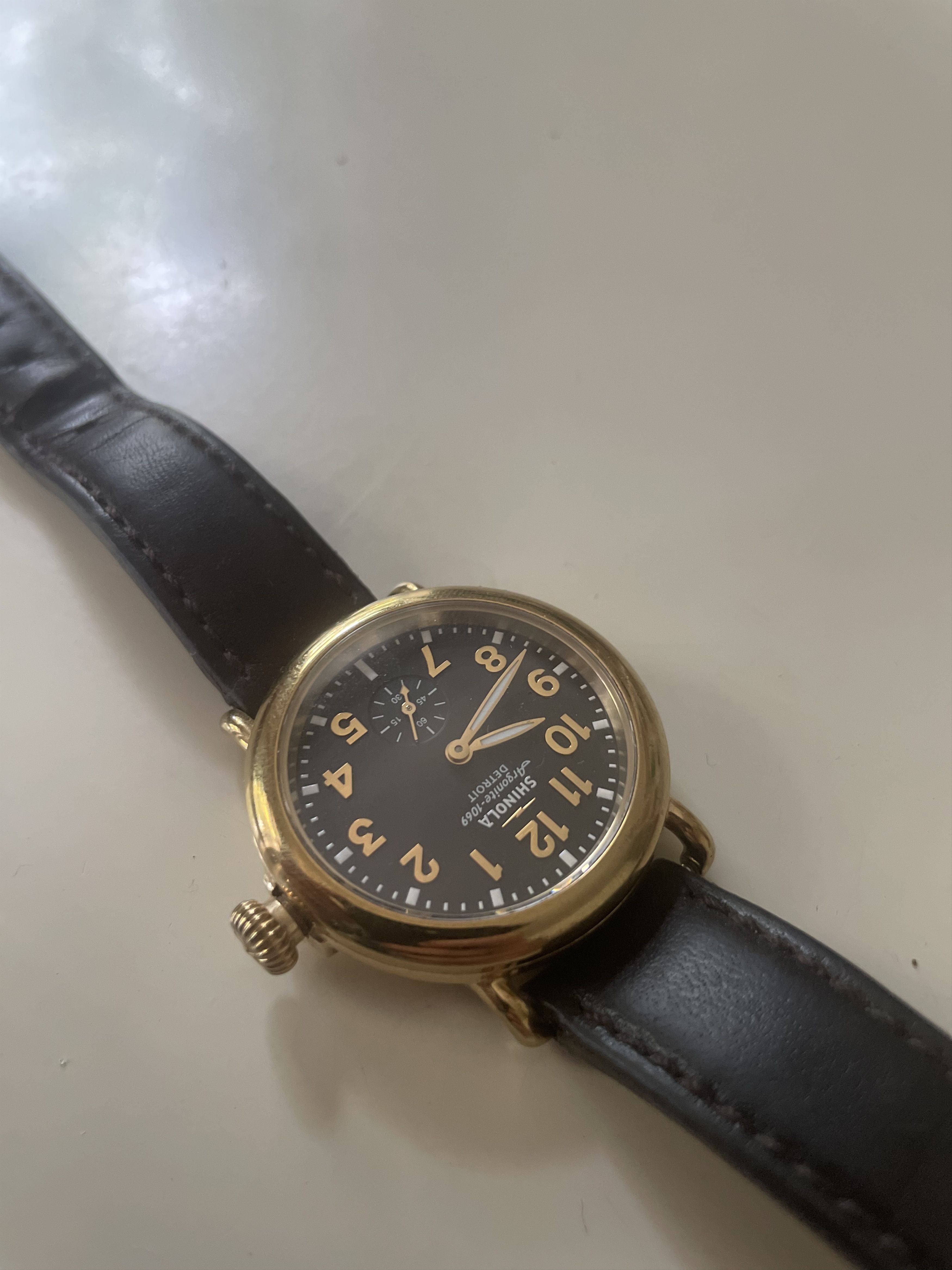Shinola Shinola, The Runwell 41mm, gold case, black dial Size 40 - 5 Thumbnail