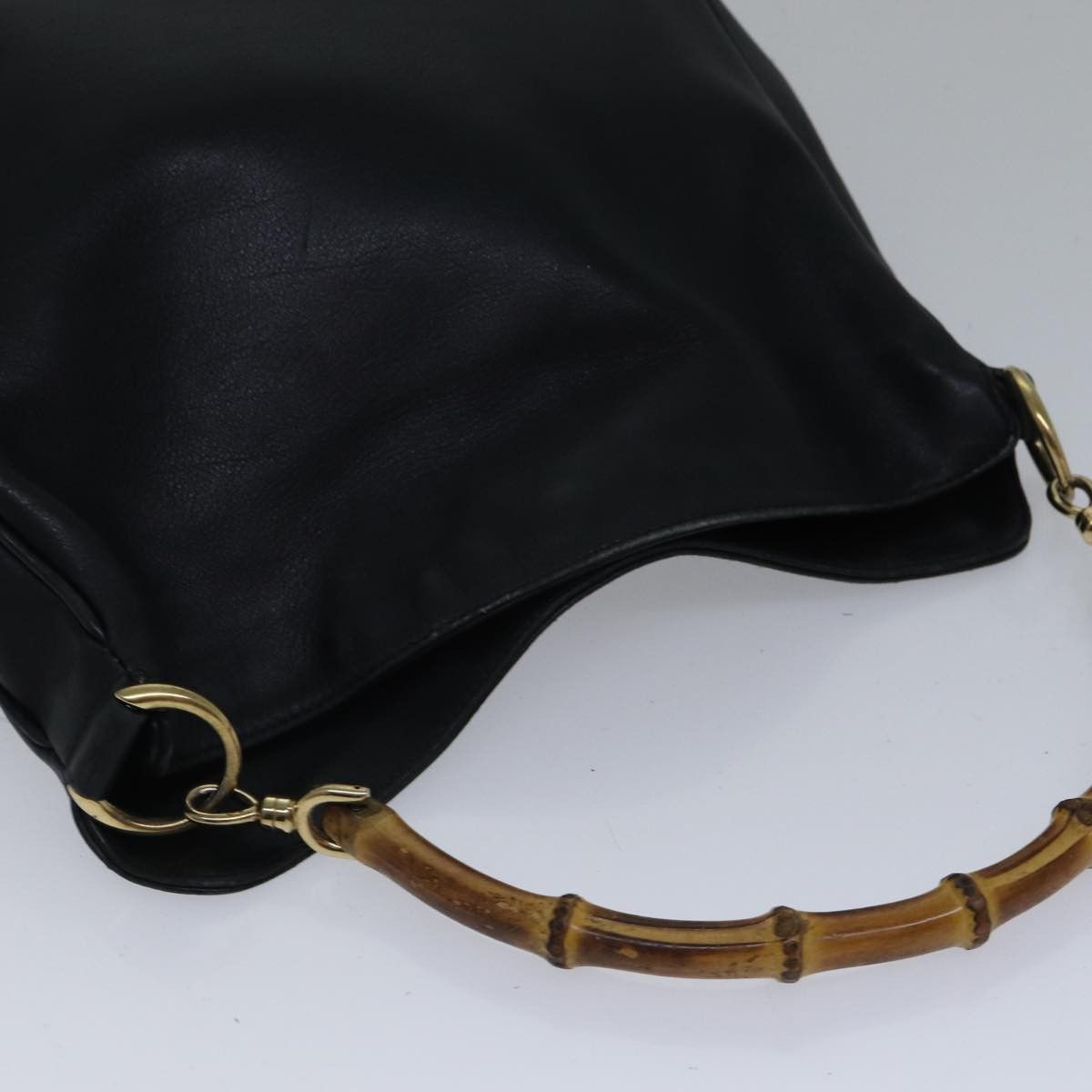 Gucci GUCCI Bamboo Shoulder Bag Leather Black Gold 001 1638 001 Size ONE SIZE - 6 Thumbnail