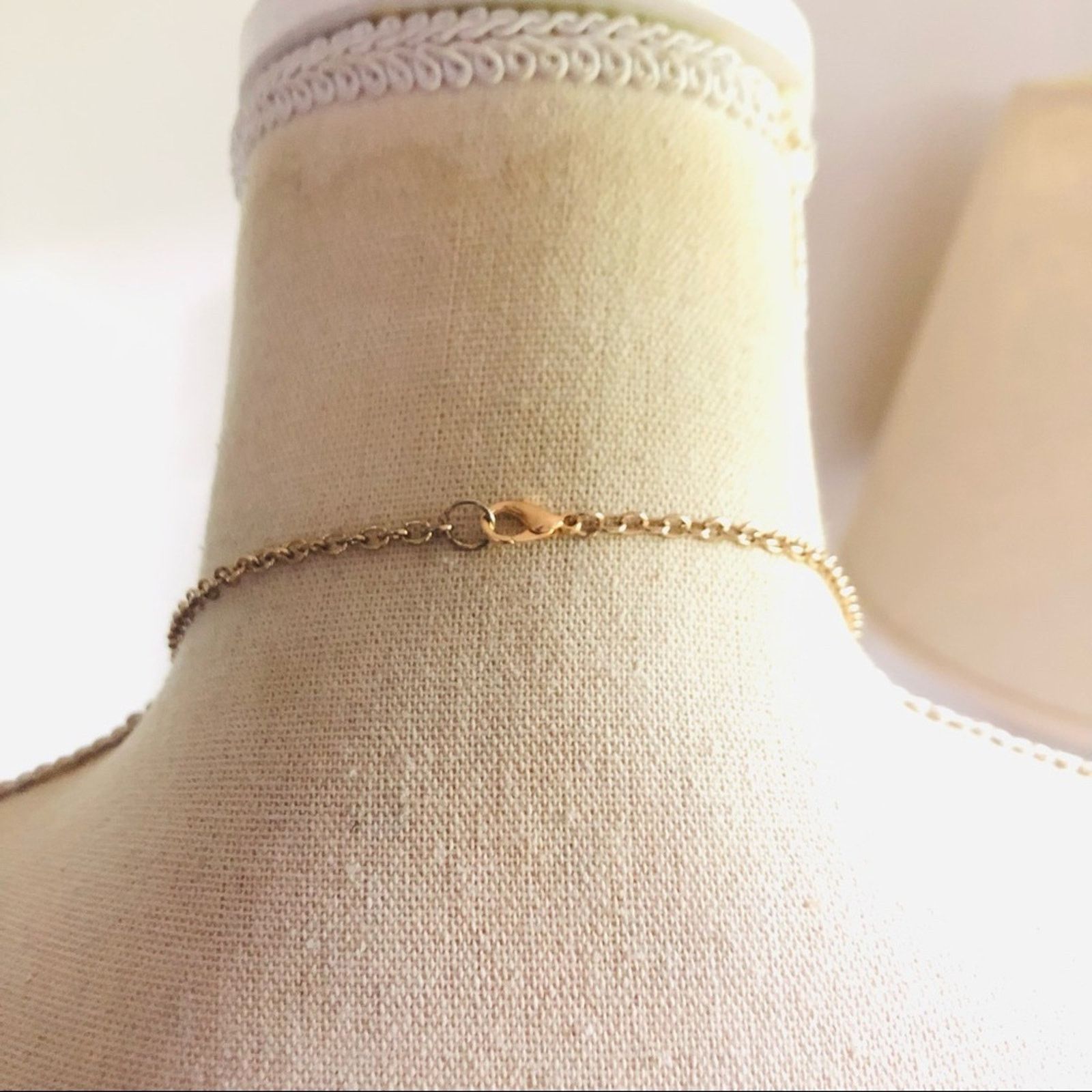 Jewelry Tri-tone dagger style amulet faceted stone necklace Size ONE SIZE - 7 Thumbnail