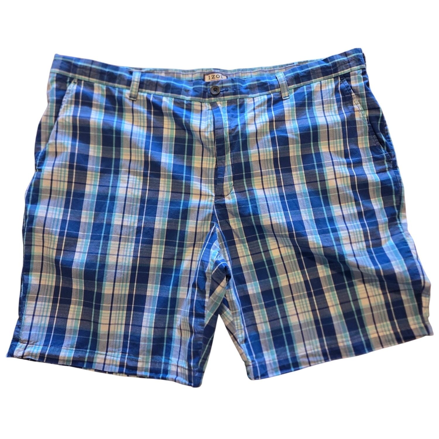 Izod IZOD Blue Checkered Shorts - Men's Size 42 Size US 42 / EU 58 - 1 Thumbnail