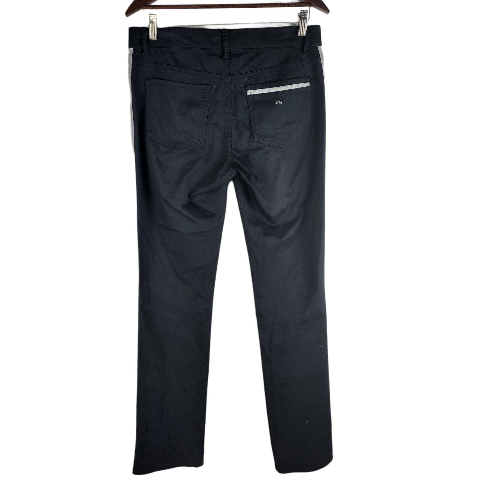 Escada Escada Sport Linda Jeans Black Straight Leg Metallic Size 32" / US 10 / IT 46 - 5 Thumbnail
