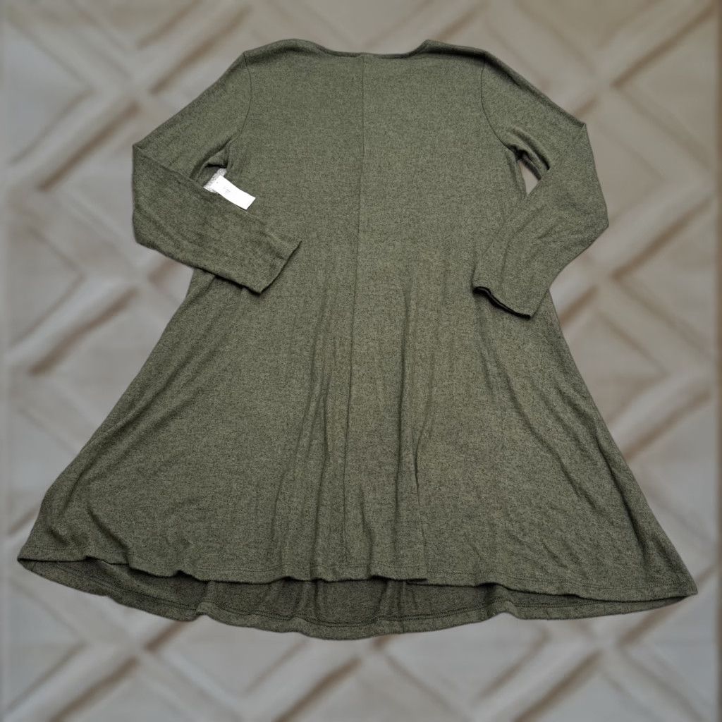 Old Navy Dress Women L Olive Green Knit Swing A-Line Casual NWT Long Sleeve  - crrs.pl