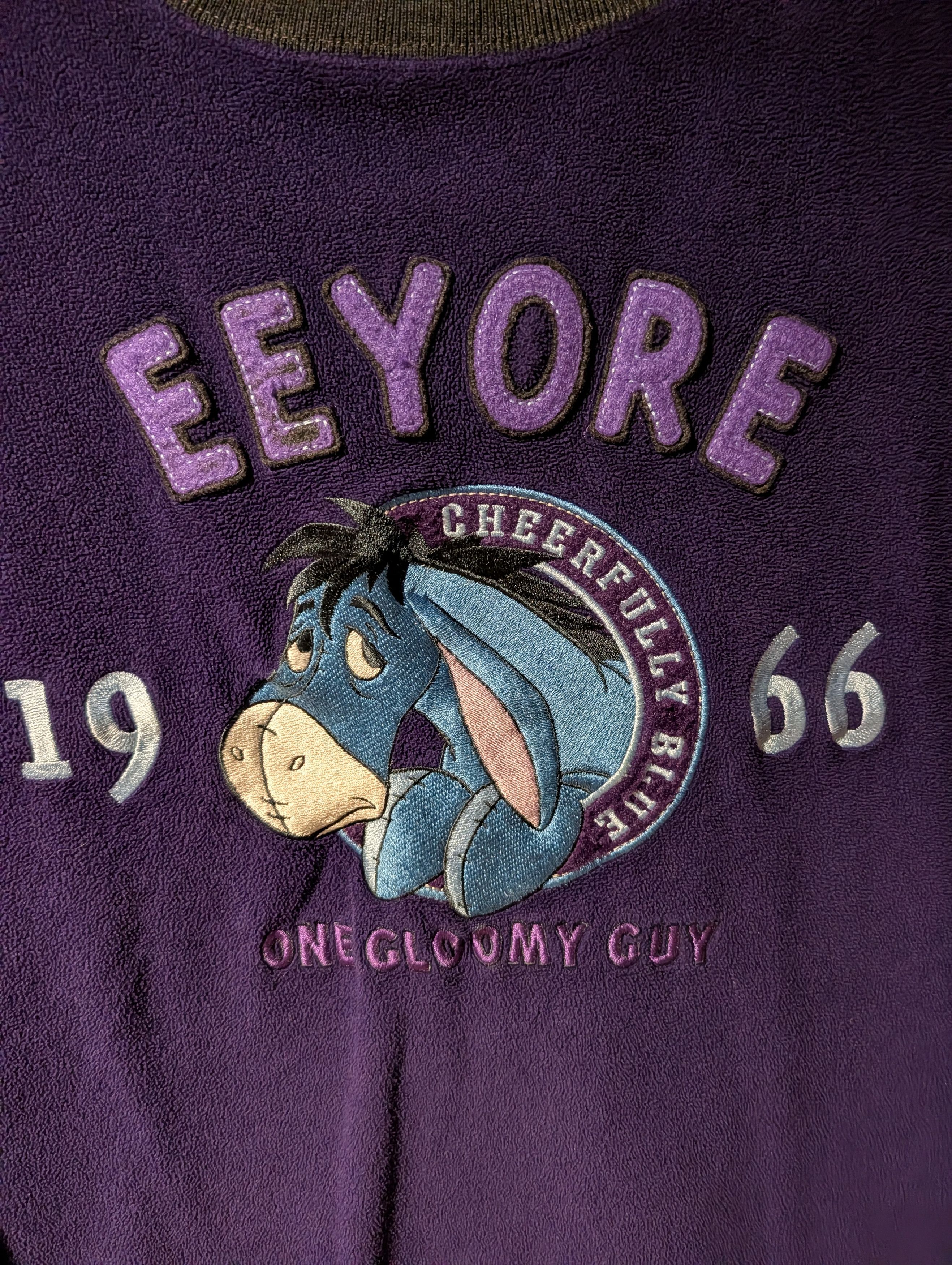 Disney Vintage Disney Store Eeyore Fleece Pullover Embroidered Boxy Size US M / EU 48-50 / 2 - 2 Thumbnail