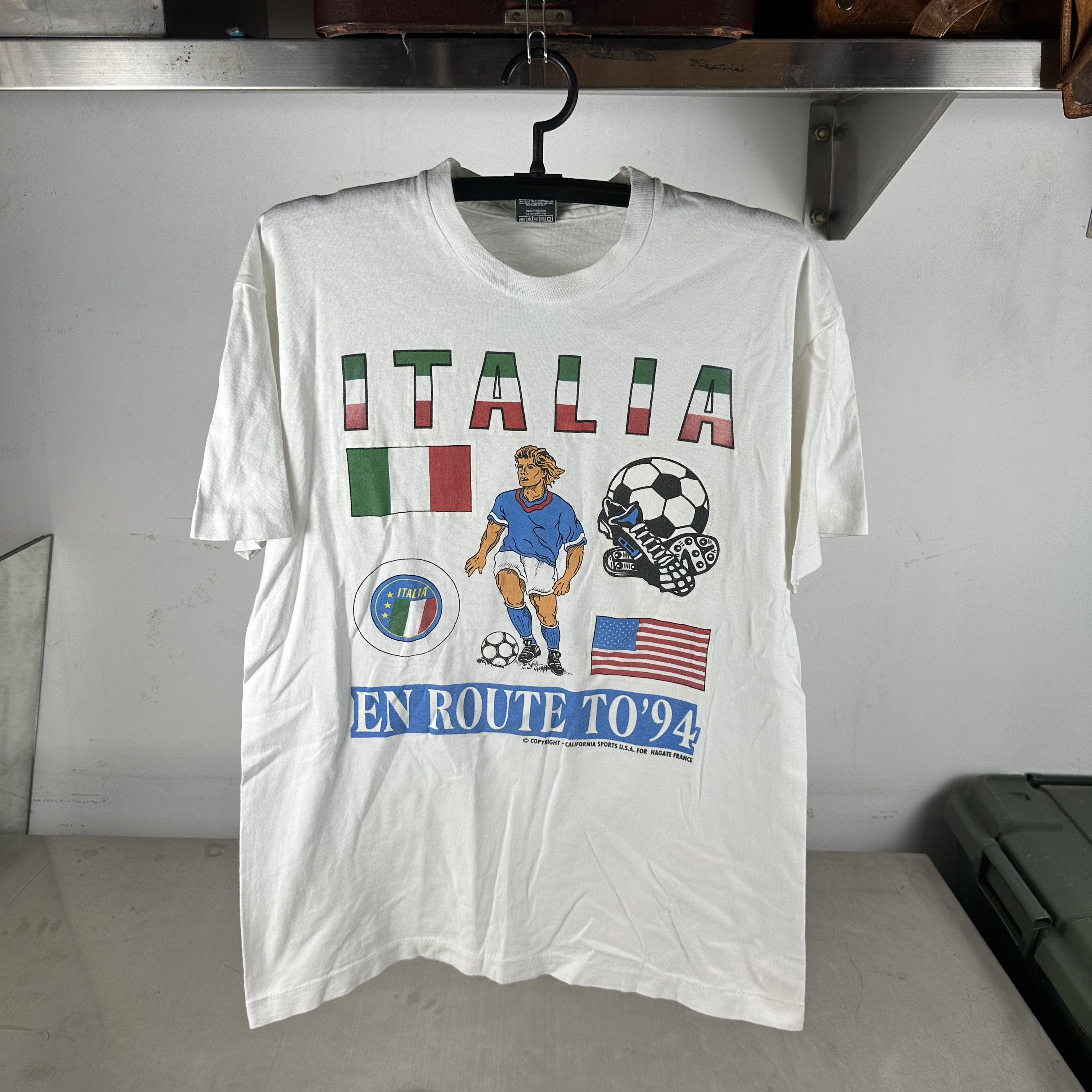 Italy En Route To 1994 USA Soccer World Cup Italia T-shirt