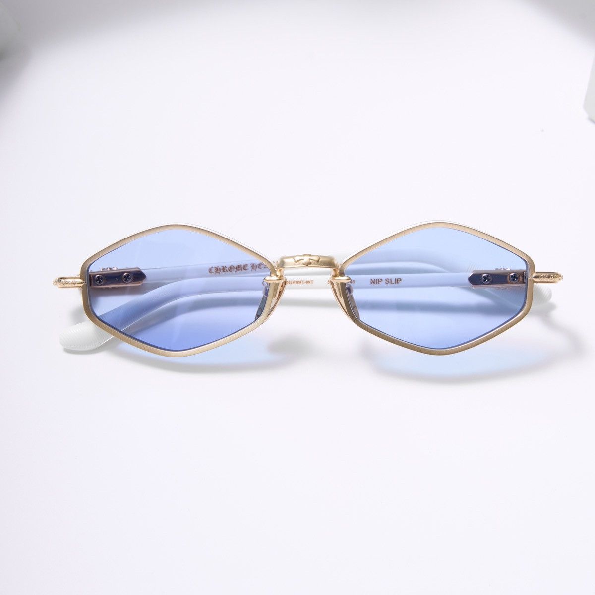 Chrome Hearts CHROME HEARTS NIP SLIP MATTE GOLD PLATED - WHITE SUNGLASSES Size ONE SIZE - 6 Thumbnail