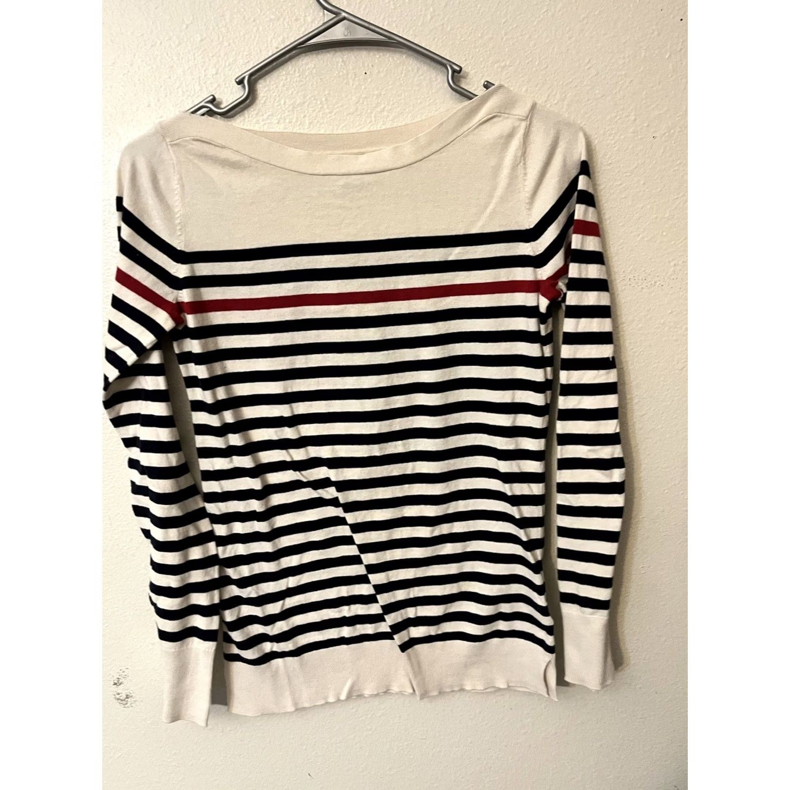 Nautica Nautica striped top white boat sleeve Long Womens Small size Size S / US 4 / IT 40 - 2 Thumbnail