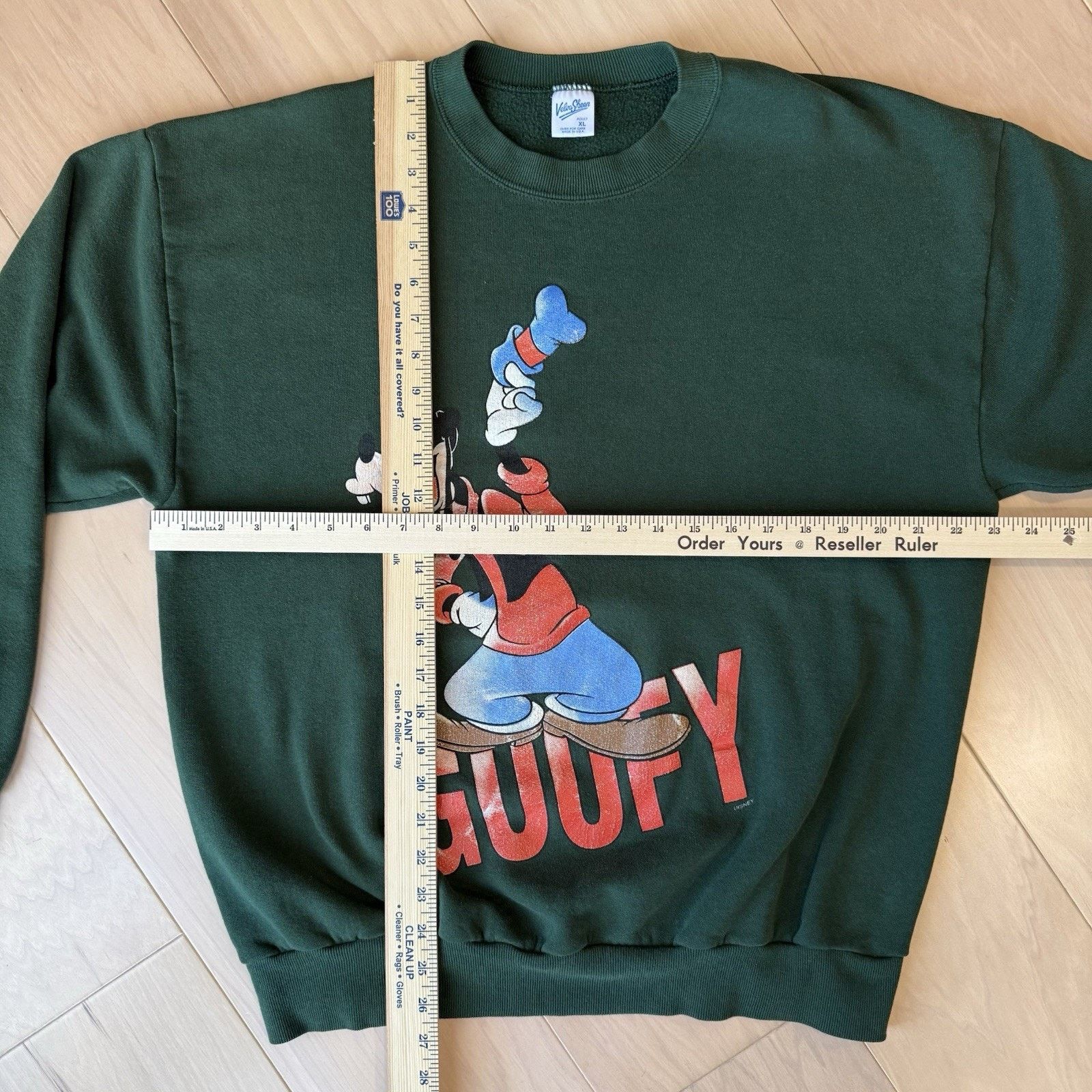 Disney Vintage Goofy Sweatshirt XL Green 90s Disney Cartoon Size US XL / EU 56 / 4 - 3 Thumbnail