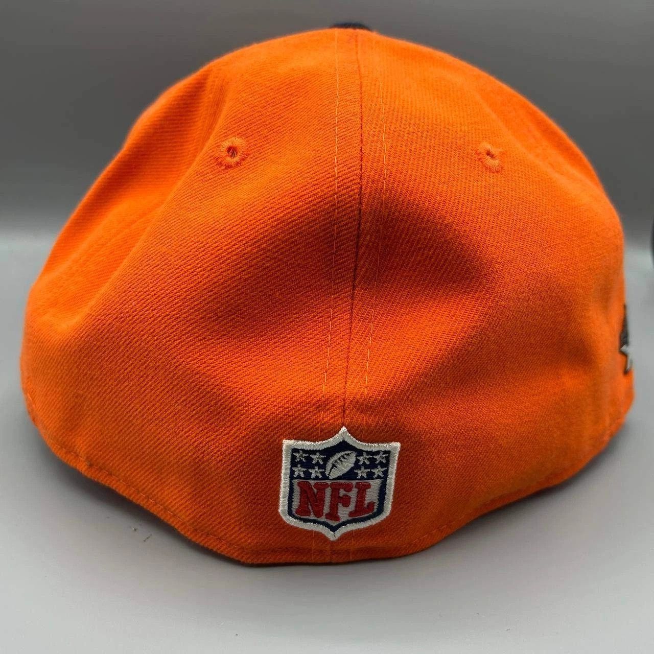New Era Denver Broncos Hat Men 7 3/8 Orange Navy Embroidered Fitted Size ONE SIZE - 4 Thumbnail