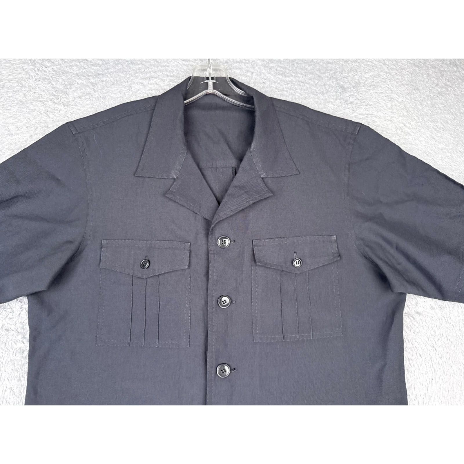 Vintage Kwong Jung Tailor Safari Shirt Men L Gray Button-Up 4 Pocket Camp Hunt Vintage 90s Outdoor 80s Shirt Mens Size US L / EU 52-54 / 3 - 4 Thumbnail