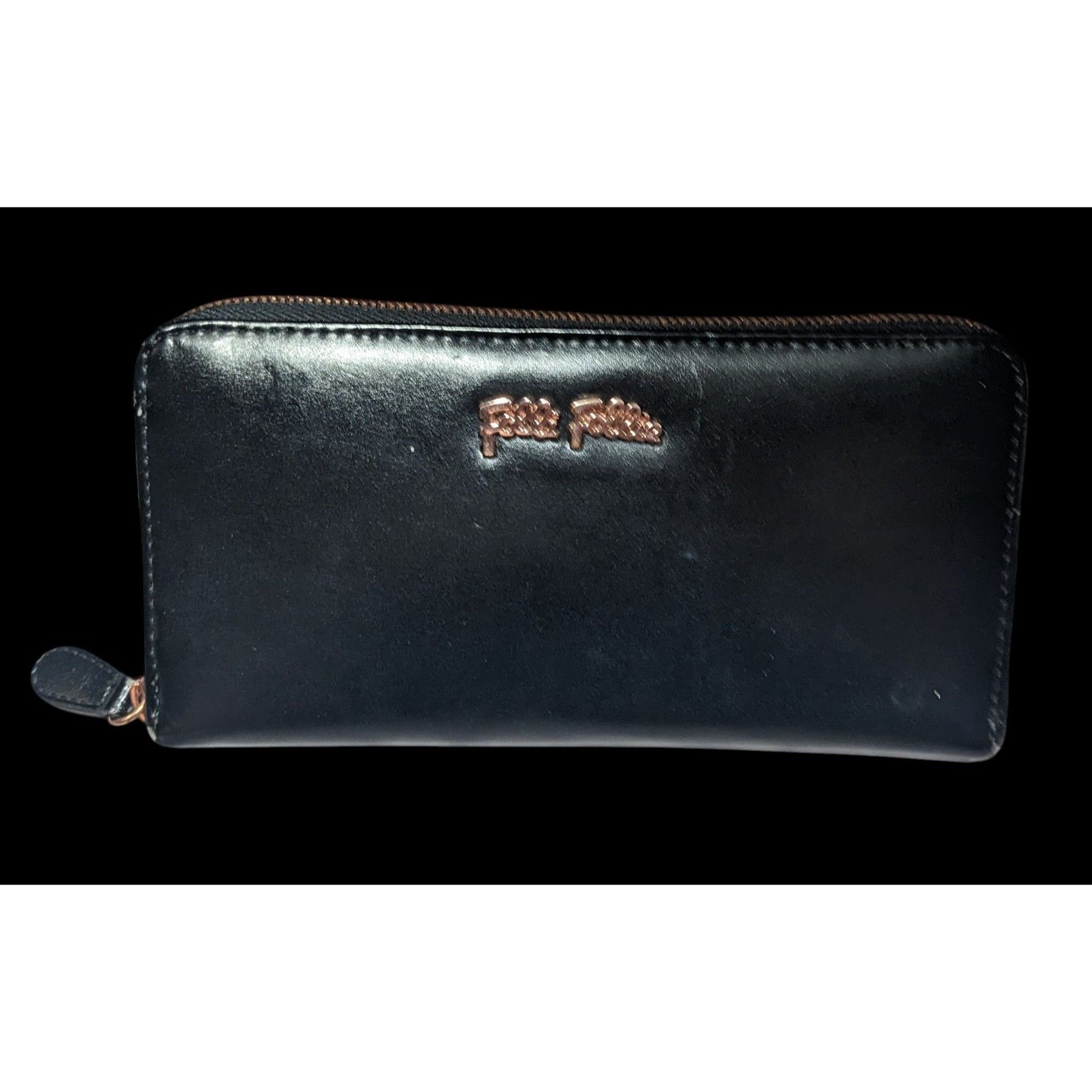 Other Folli Follie Black Leather Zip Wallet With Rose Gold Tone Ac Size ONE SIZE - 8 Thumbnail