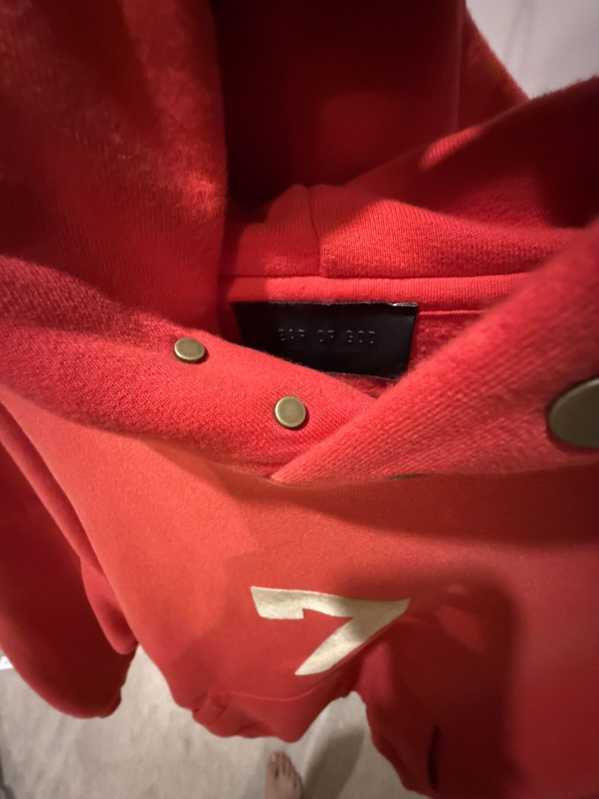 Fear of God 🔥 fear of god 7th collection red hoodie size M Size US M / EU 48-50 / 2 - 3 Thumbnail