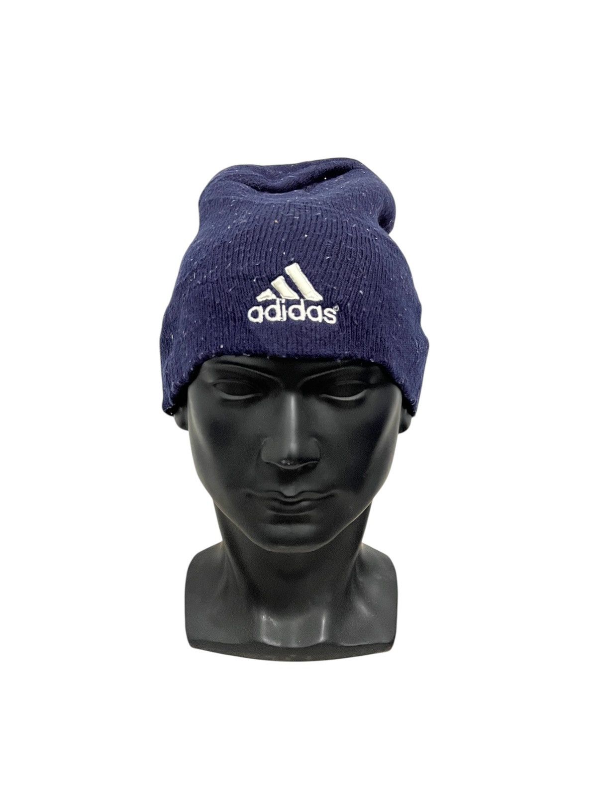 Vintage Vintage Adidas Big logo Beanie Hat Size ONE SIZE - 1 Thumbnail
