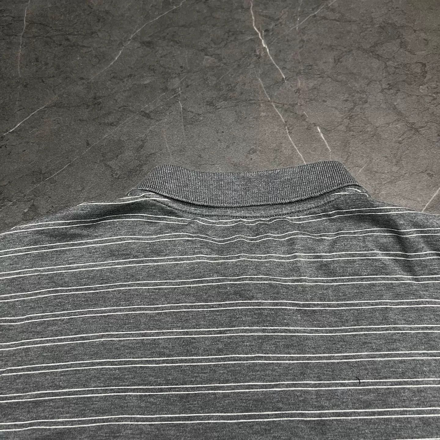 Miu Miu MIU MIU Gray Stripe Polo Collar Longsleeve Tee M New Size US M / EU 48-50 / 2 - 6 Thumbnail