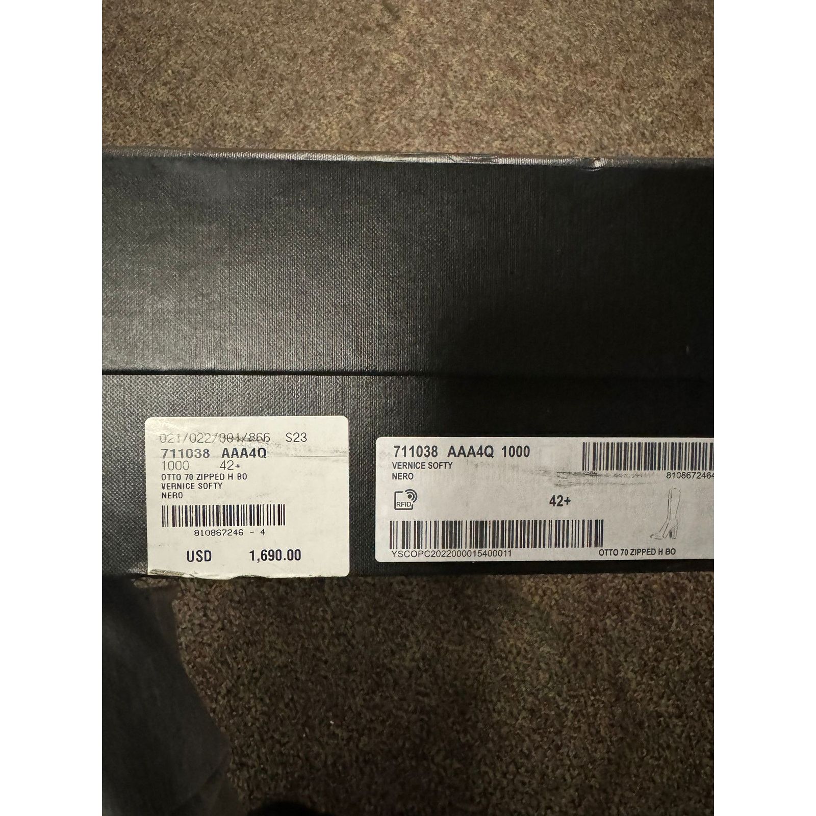 Saint Laurent Paris o1rshd1 Vernice Softy Otto 70 Zipped High Boots in Nero Size US 9.5 / EU 42-43 - 22 Thumbnail