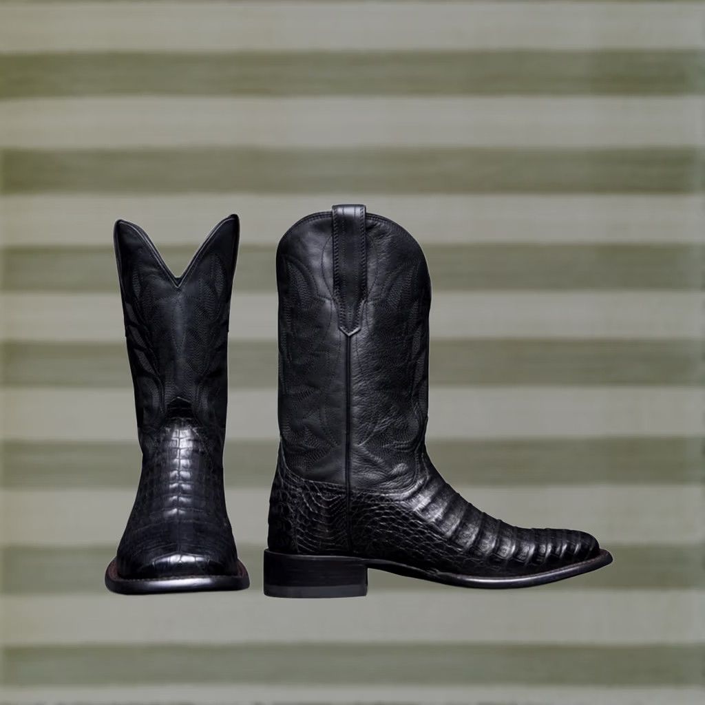 Tecovas Tecovas The William Midnight Men's 8.5D Caiman Square Toe Cowboy Boots M10069MID Size US 9 / EU 42 - 1 Thumbnail