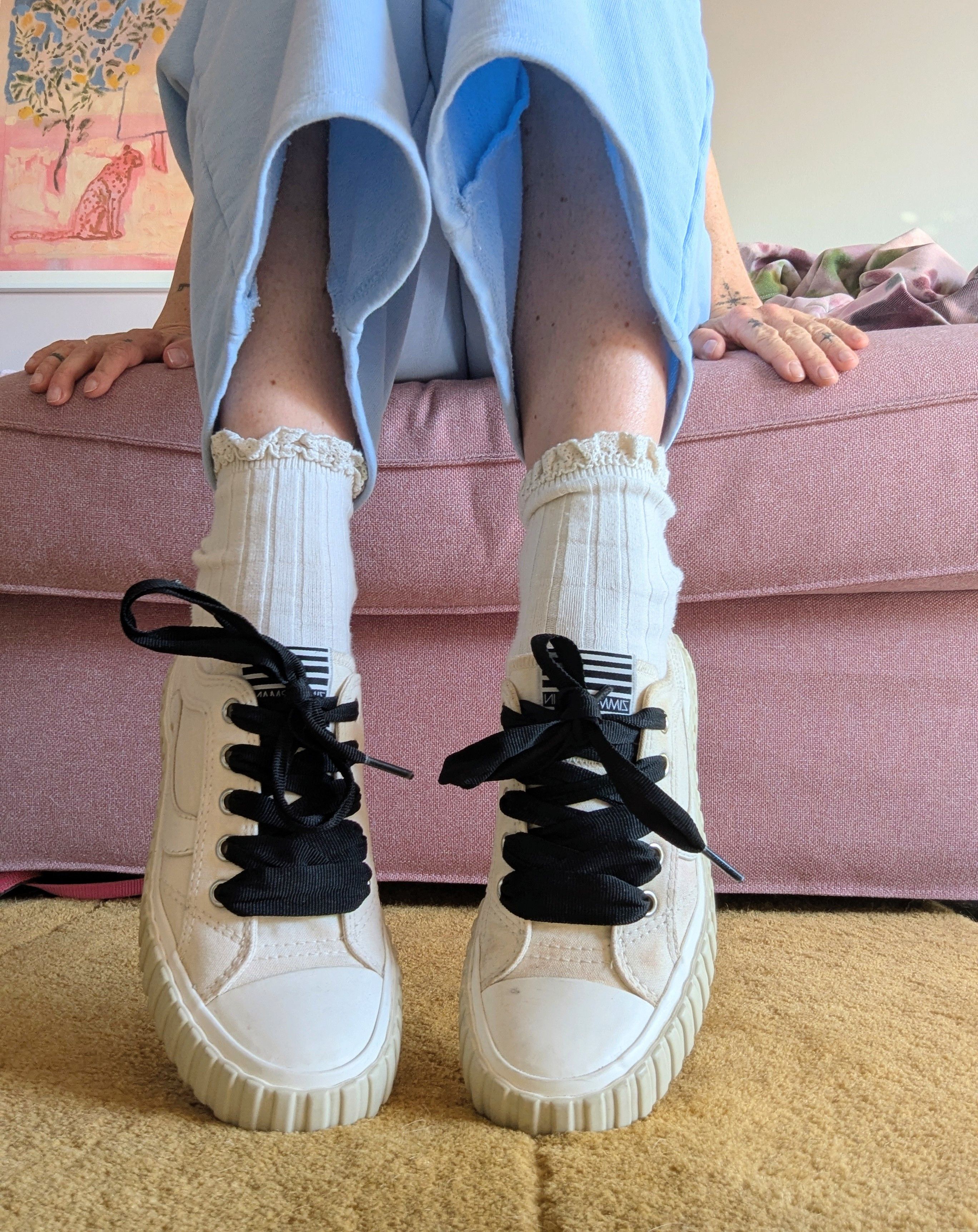 Zimmermann Zimmermann Canvas Ribbon Sneakers Cream Black 37 US 6.5 Size US 7 / IT 37 - 13 Thumbnail