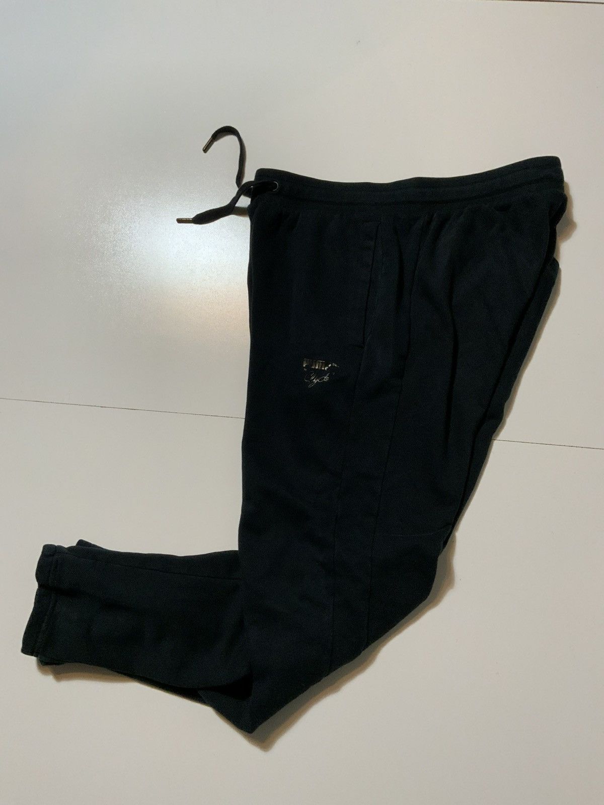 Puma Puma Clyde Walt Frazier Black Signature Tapered Sweatpants Size US 34 / EU 50 - 2 Thumbnail