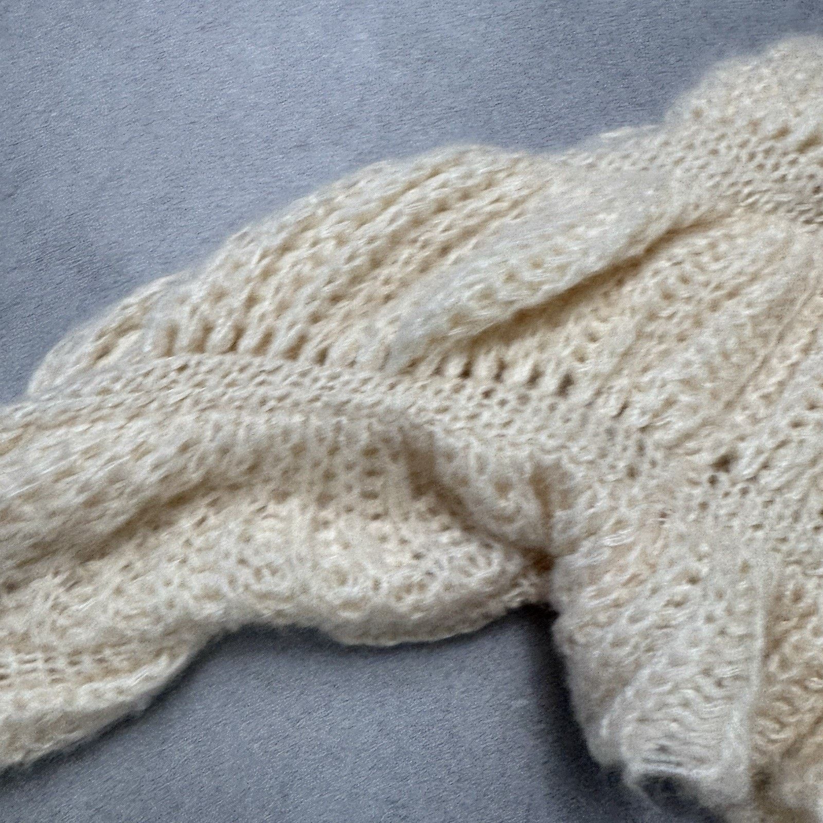 Vintage Gelato Pique Women Cardigan Sweater Free Size Beige Size ONE SIZE - 16 Thumbnail