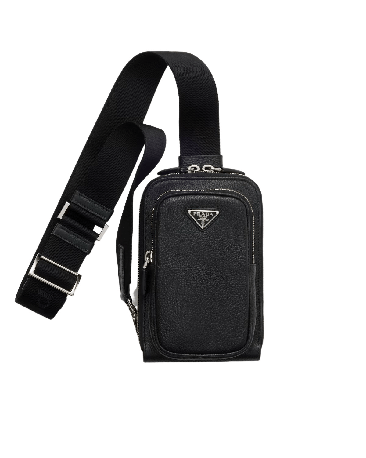 Prada PRADA $1650 Black Leather Phone Case New & Authentic Size ONE SIZE - 1 Thumbnail